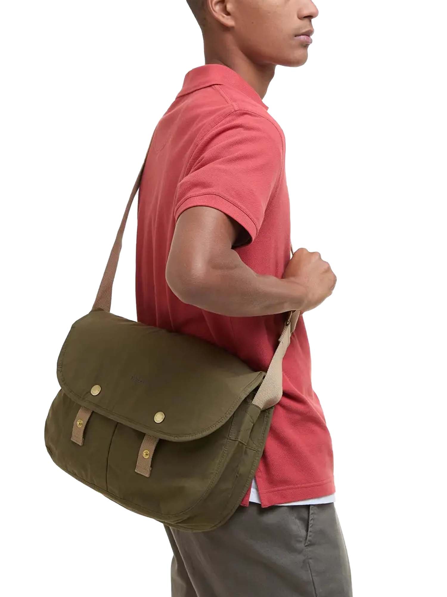 Barbour Borsa a tracolla Transport Riever Verde