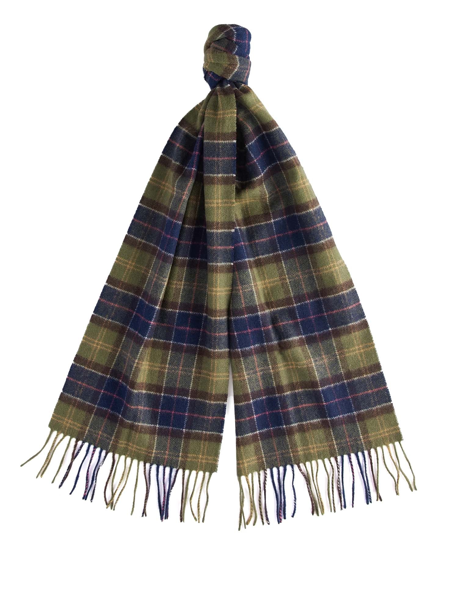 Barbour Sciarpa in lana d'agnello Tartan Nero