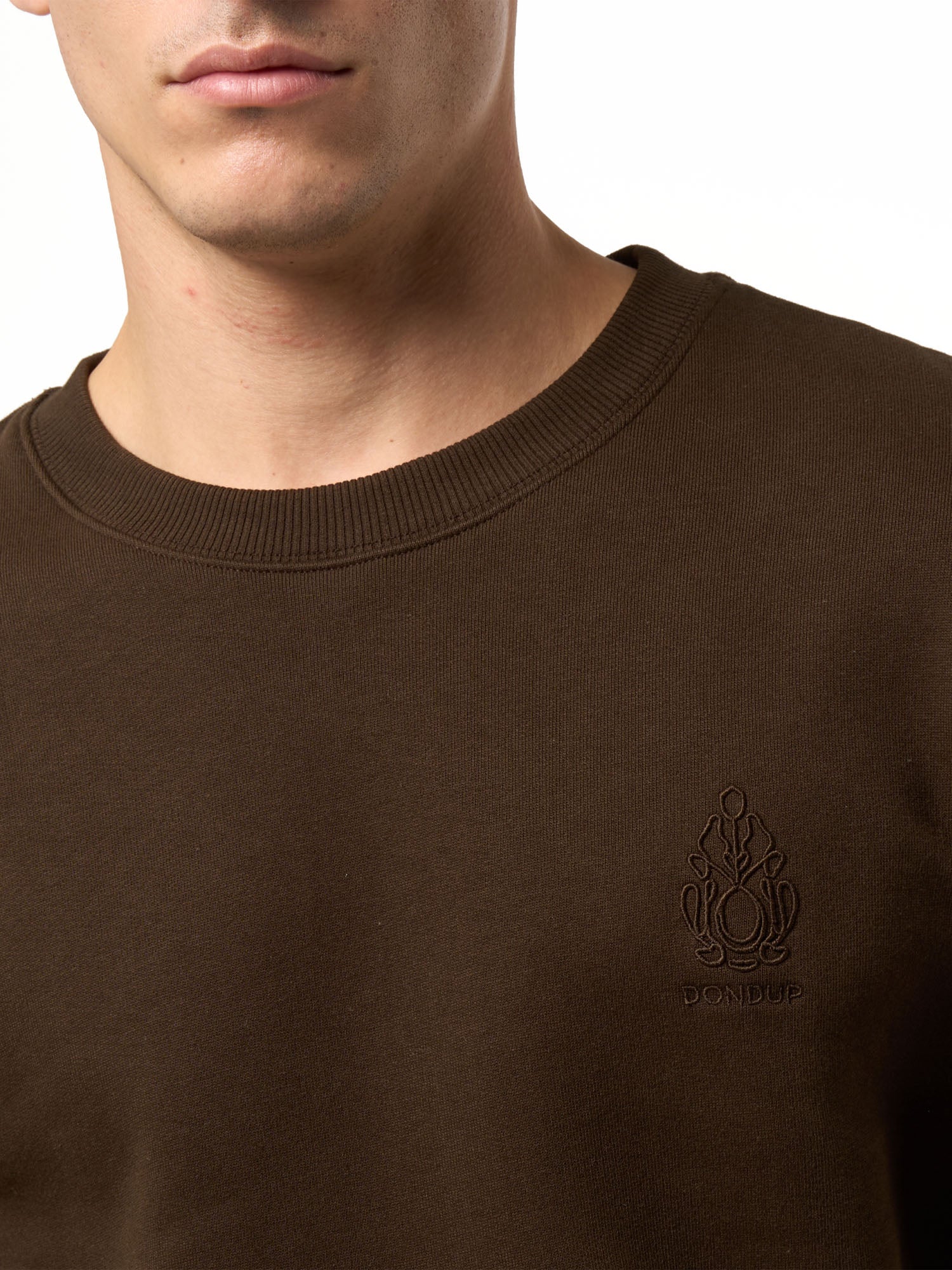 Dondup Felpa Uomo Marrone