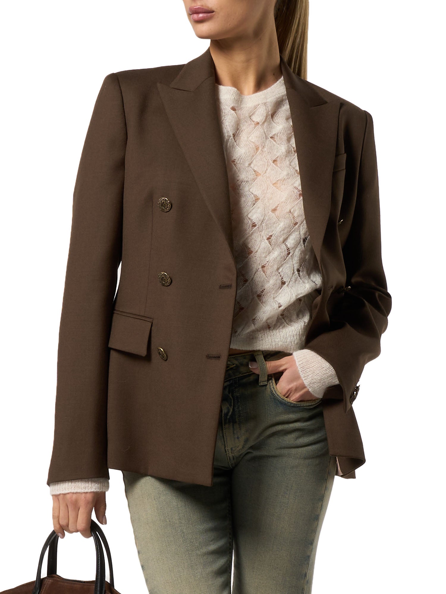 Dondup Blazer Donna Marrone