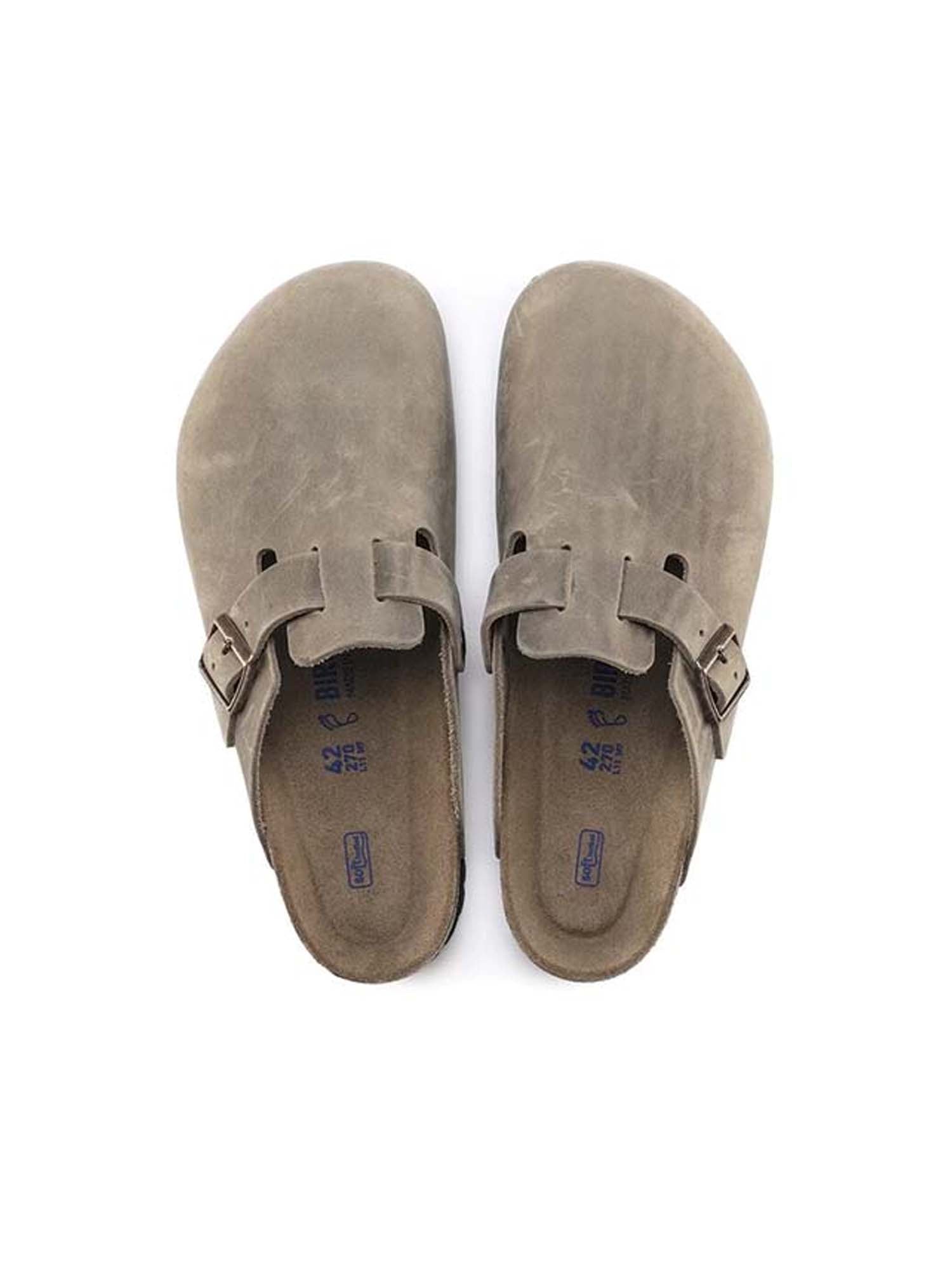 Birkenstock Boston plantare morbido (Pelle Oliata) Marrone