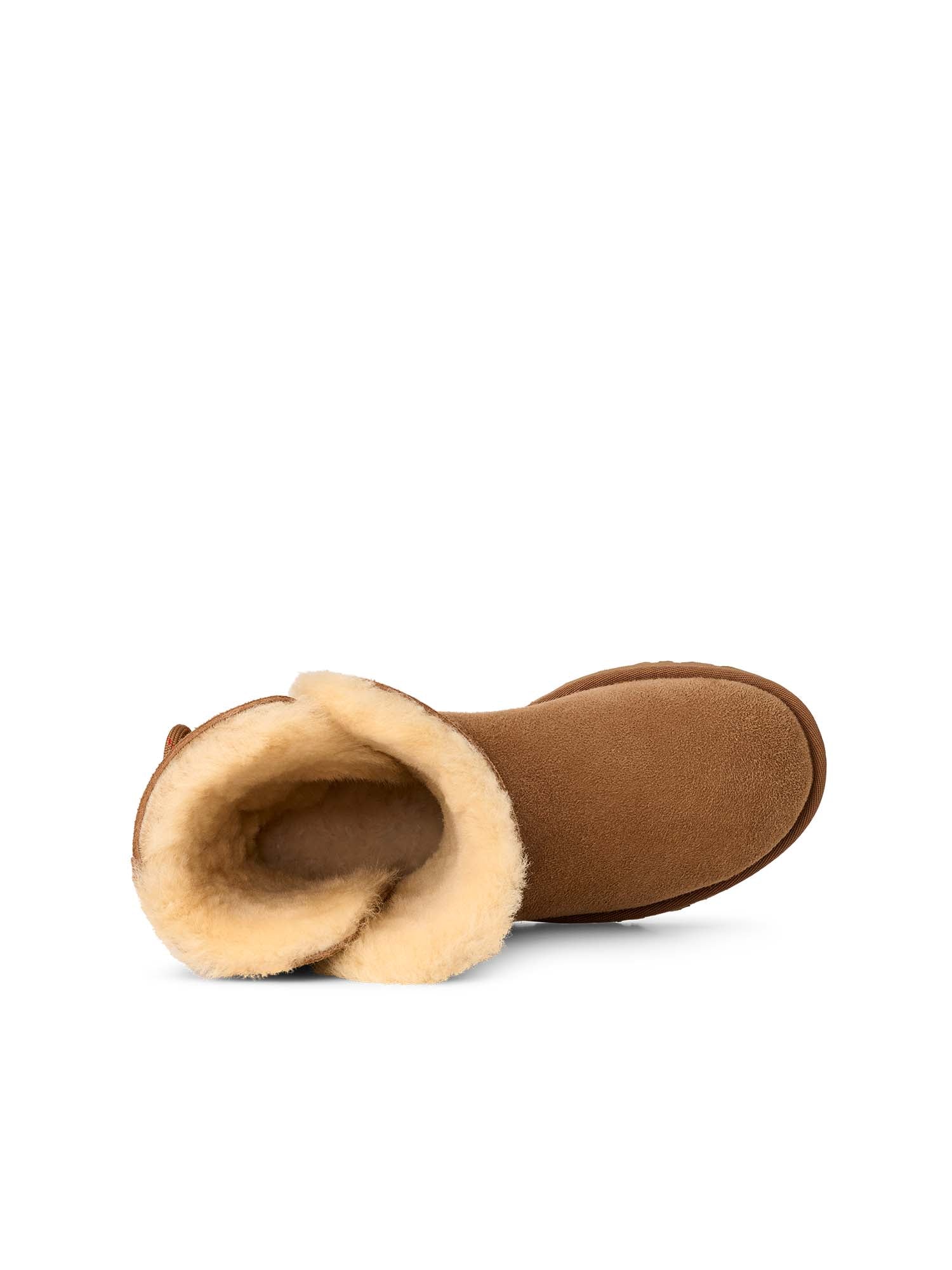 Ugg Stivali Classic Bailey Tie Leather Donna Marrone