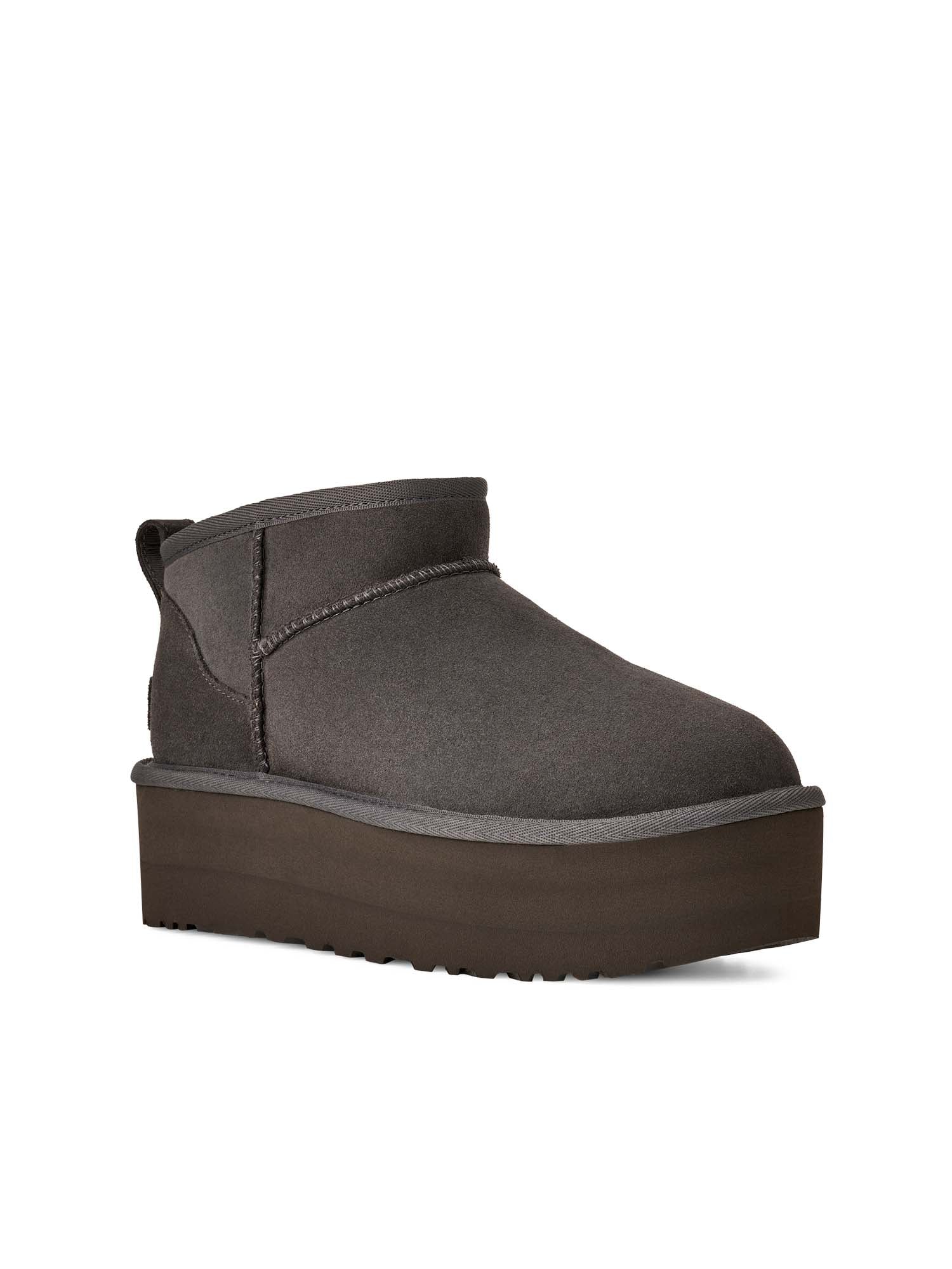 Ugg Stivali Classic Ultra Mini con plateau Grigio