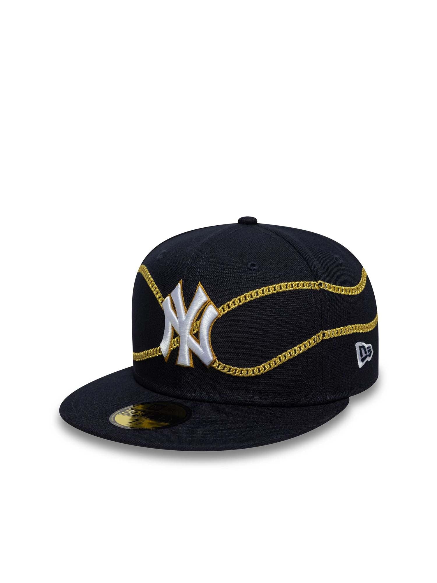 New Era Cappellino 59FIFTY Fitted New York Yankees MLB Chain Wrap Blu
