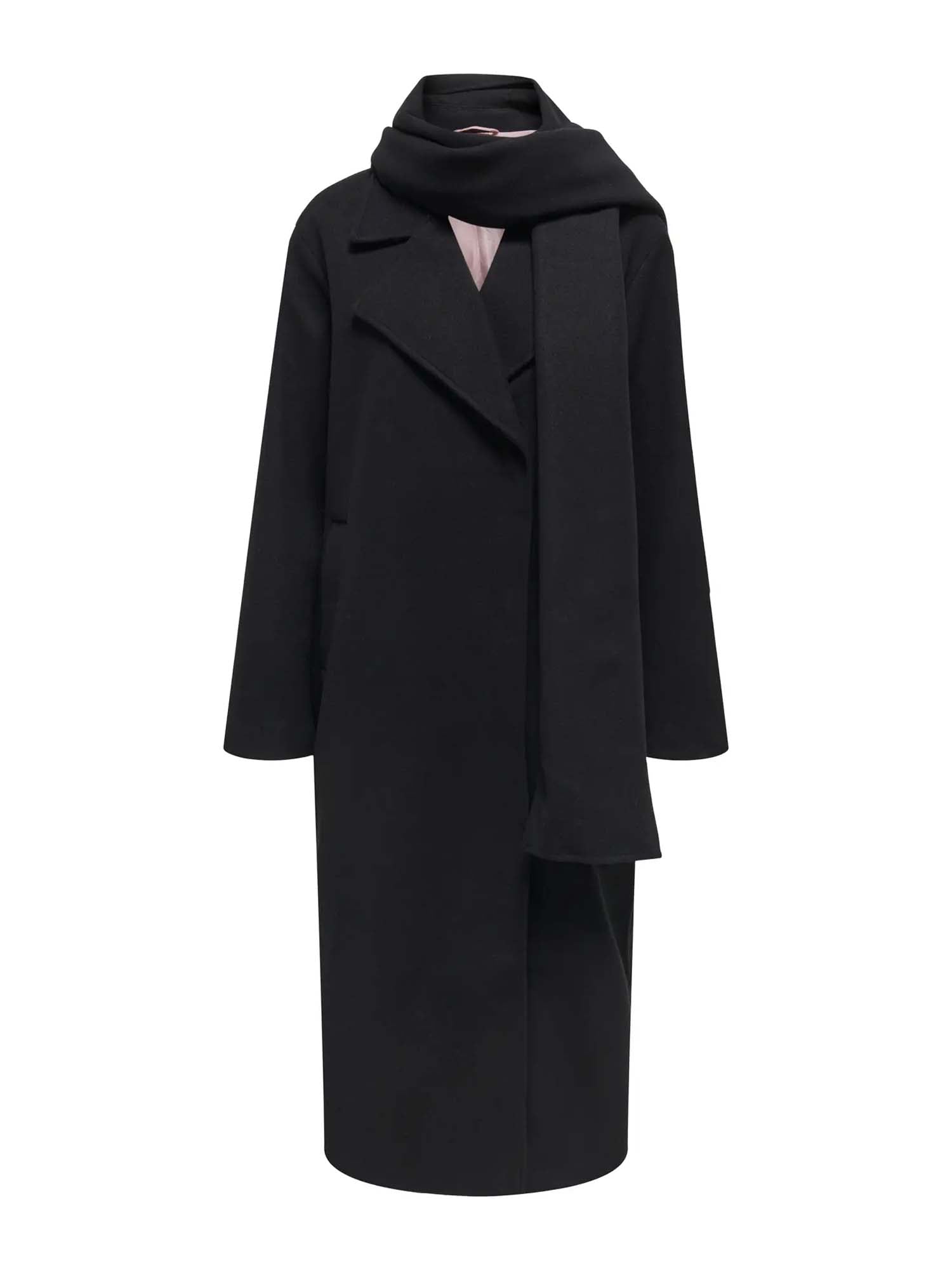 Only Cappotto Elba Life Scarf Coat Nero
