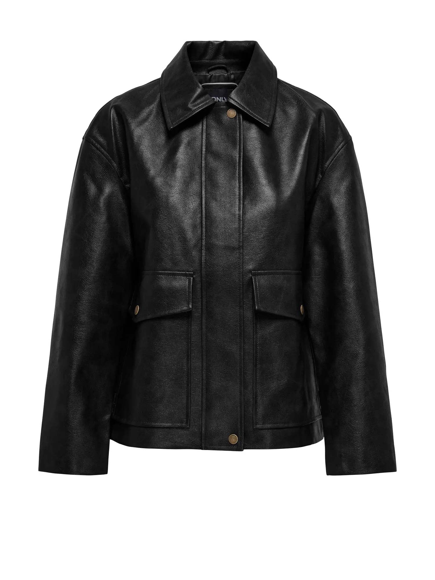 Only Giacca Jasmin Faux Leather Nero