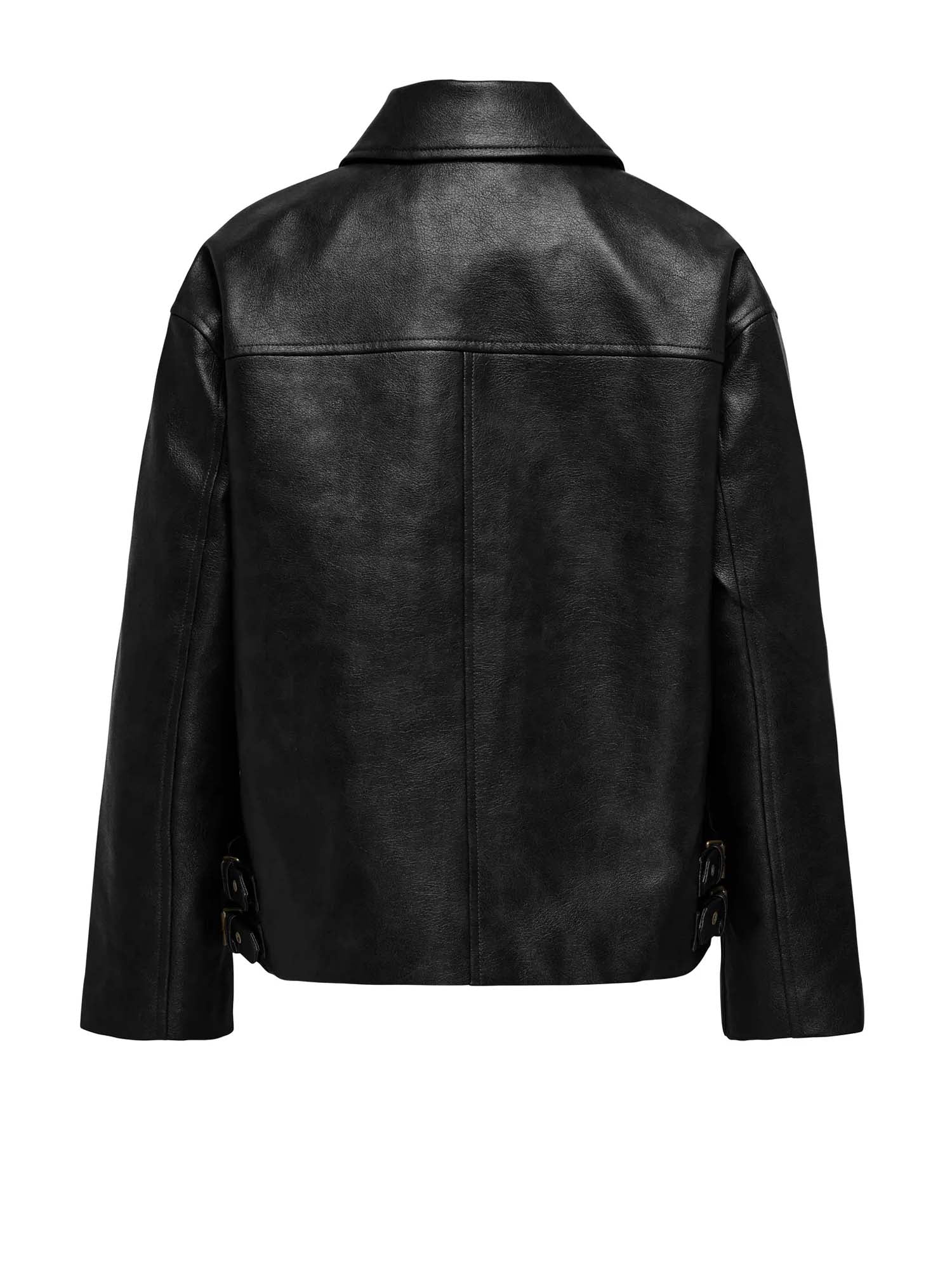 Only Giacca Jasmin Faux Leather Nero