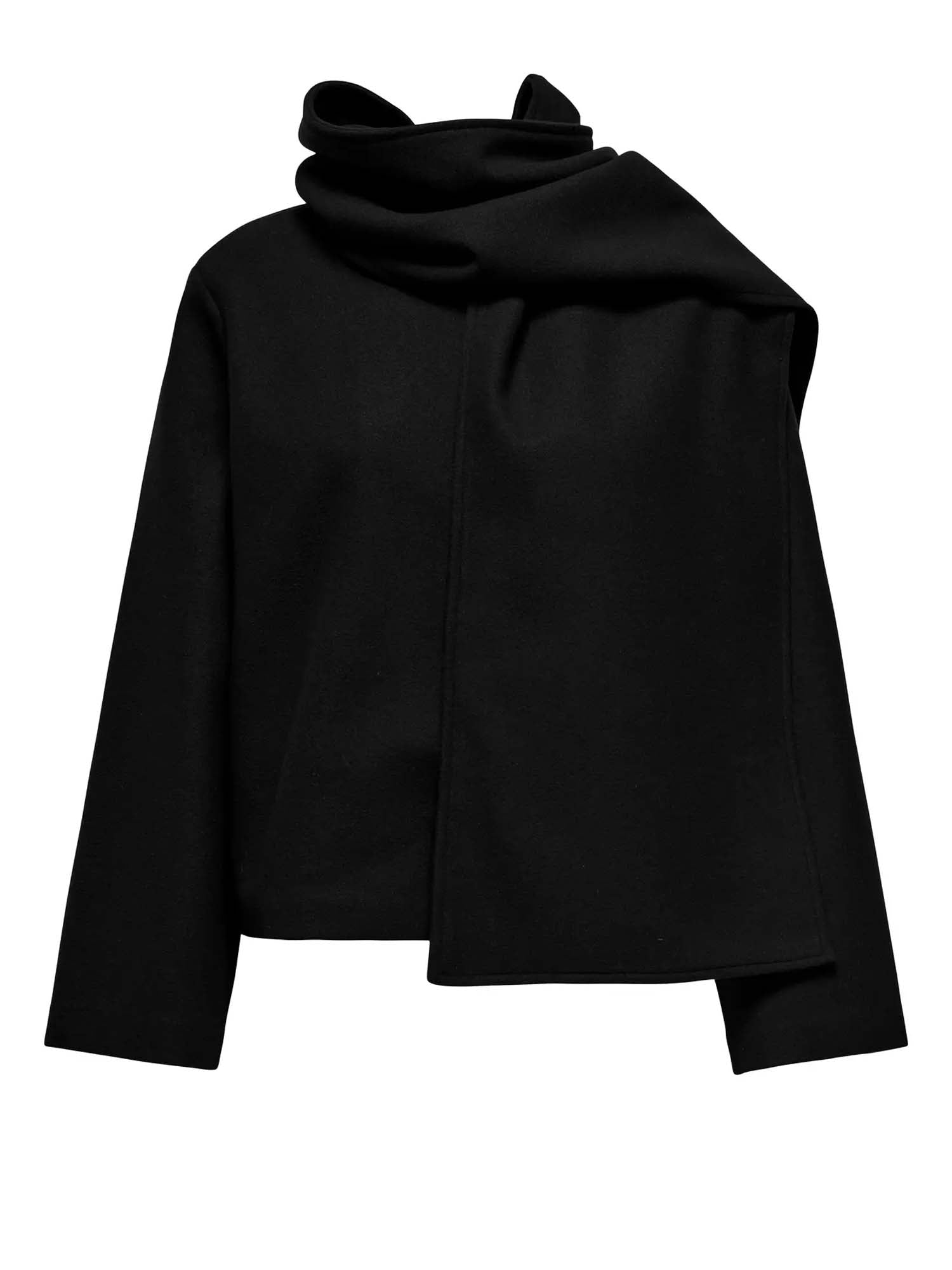 Only Cappotto Elba Life Scarf Jacket Nero
