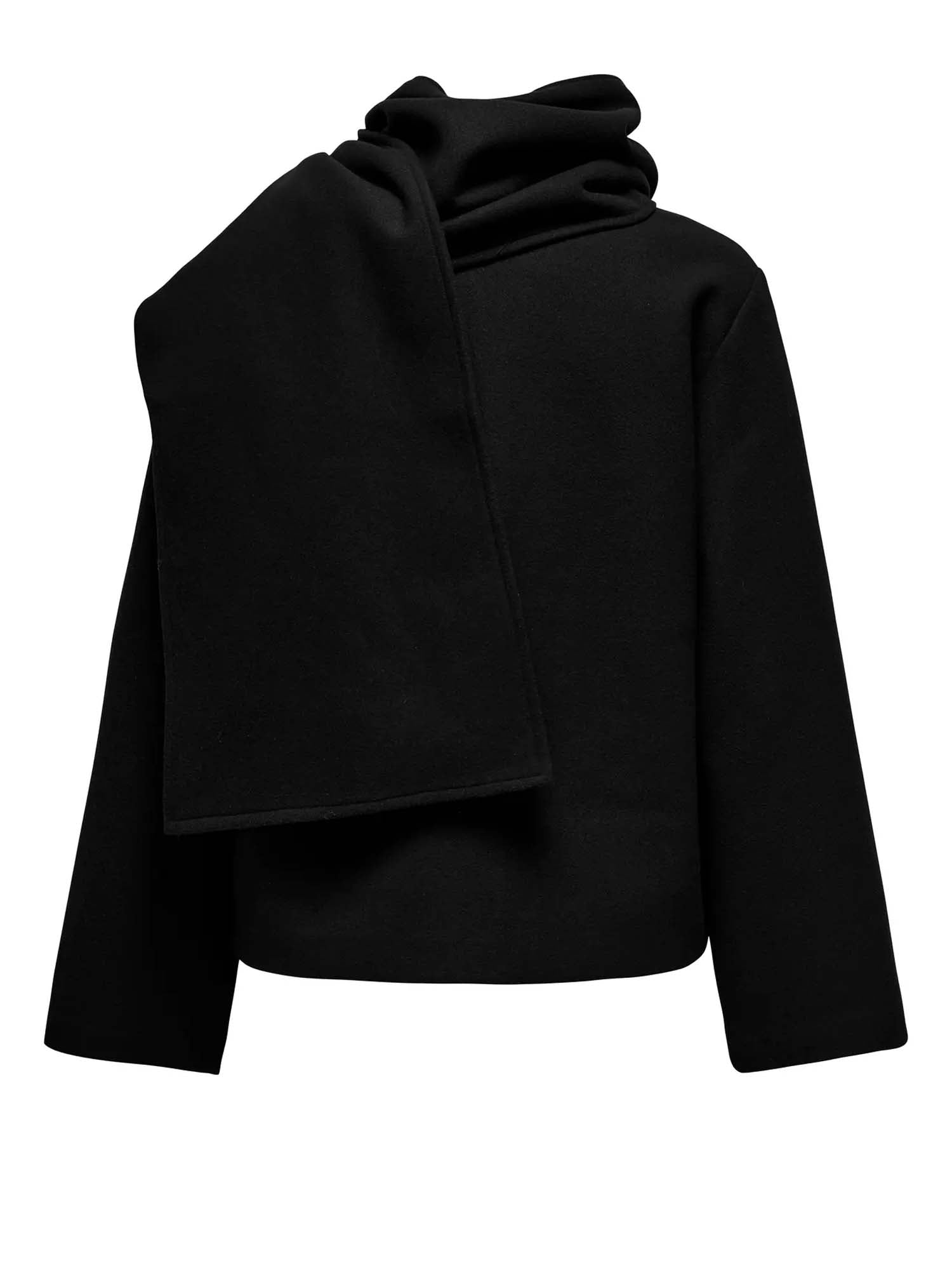 Only Cappotto Elba Life Scarf Jacket Nero