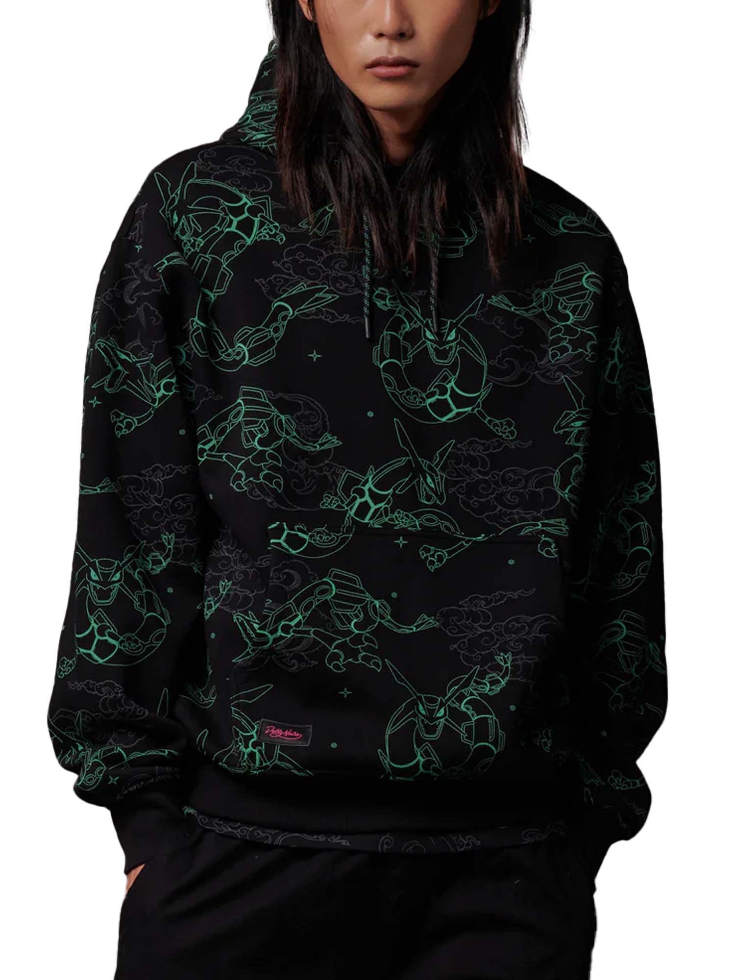 Dolly Noire Rayquaza Pattern Hoodie Nero