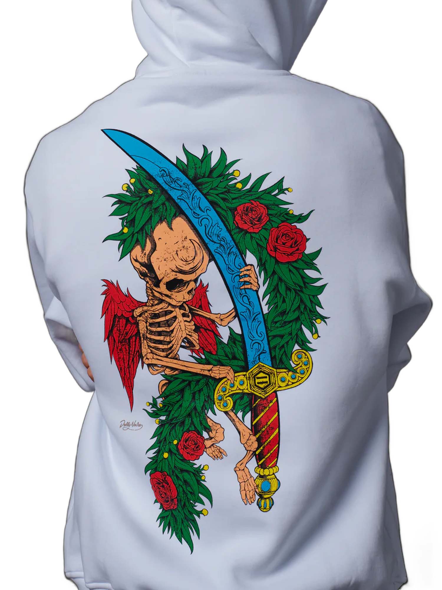 Dolly Noire Asso di Spade Hoodie Bianco