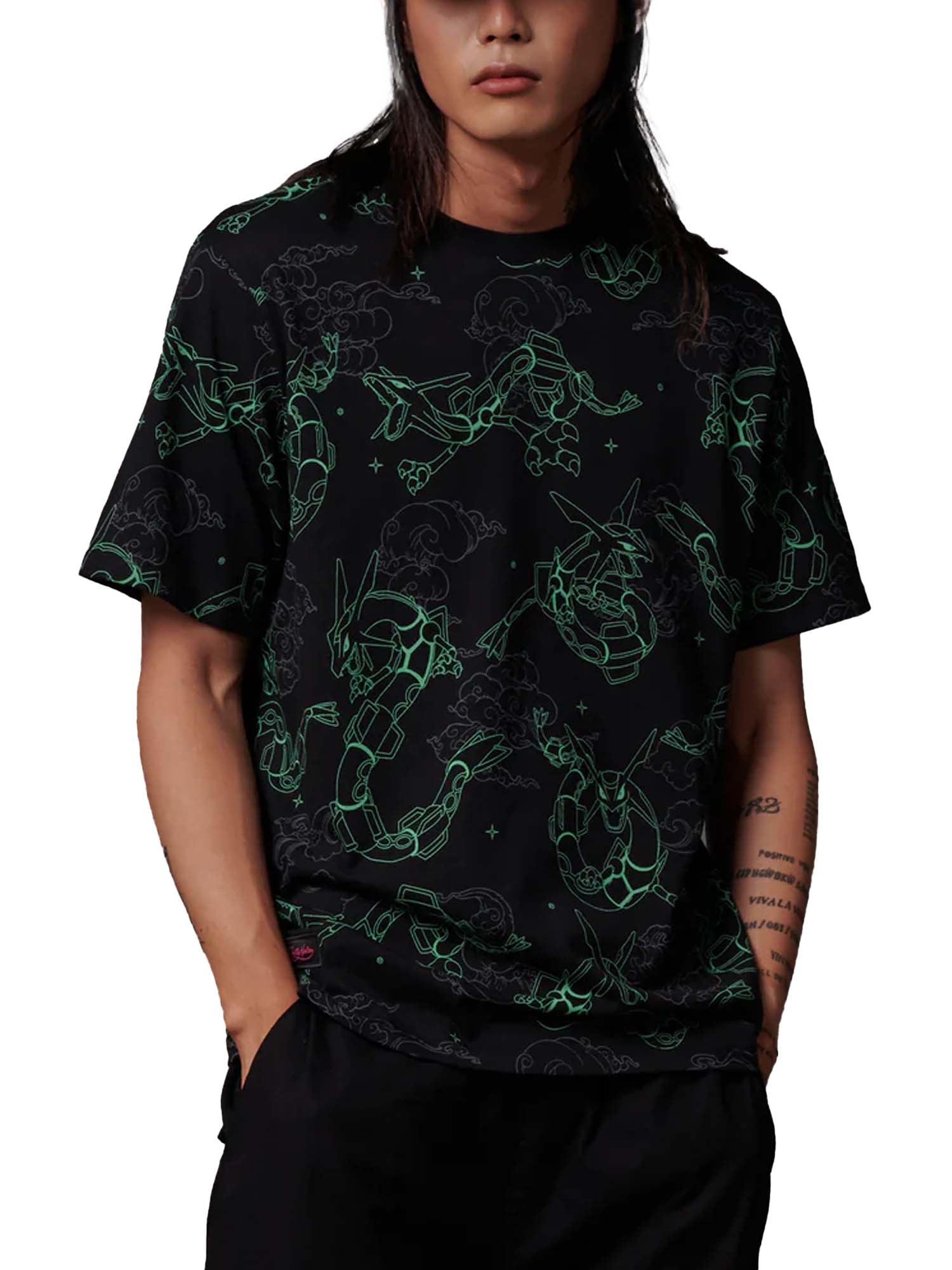 Dolly Noire Rayquaza Pattern Tee Nero