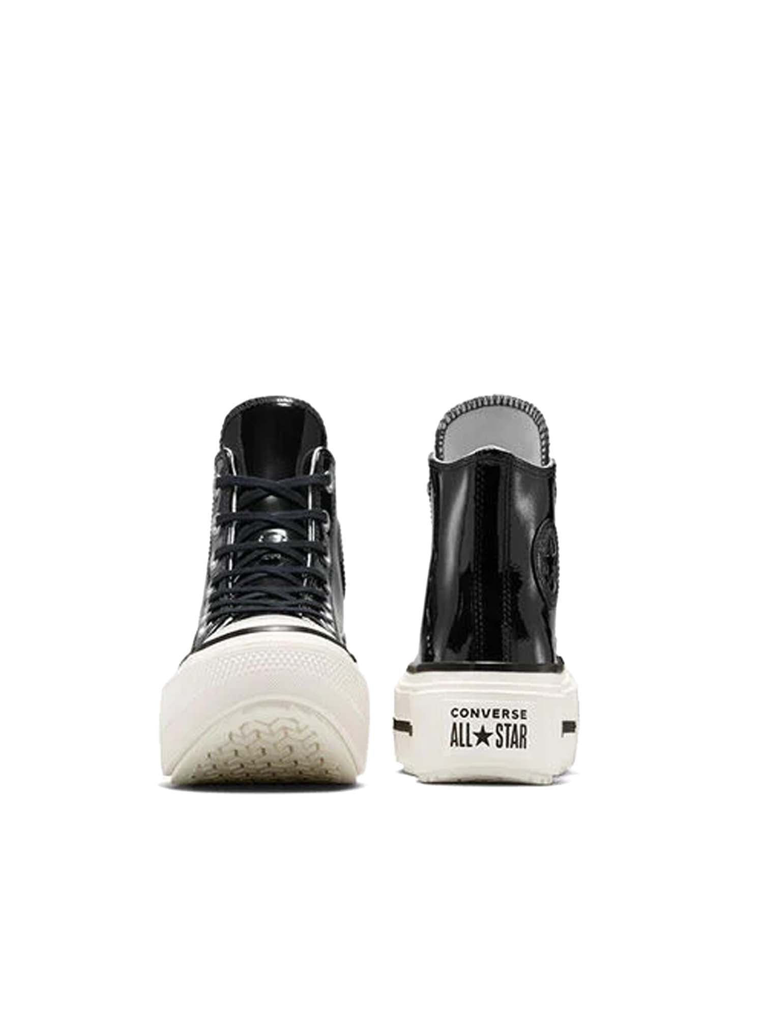 Converse Chuck Taylor All Star Lift Double Stack Platform Patent Leather Nero