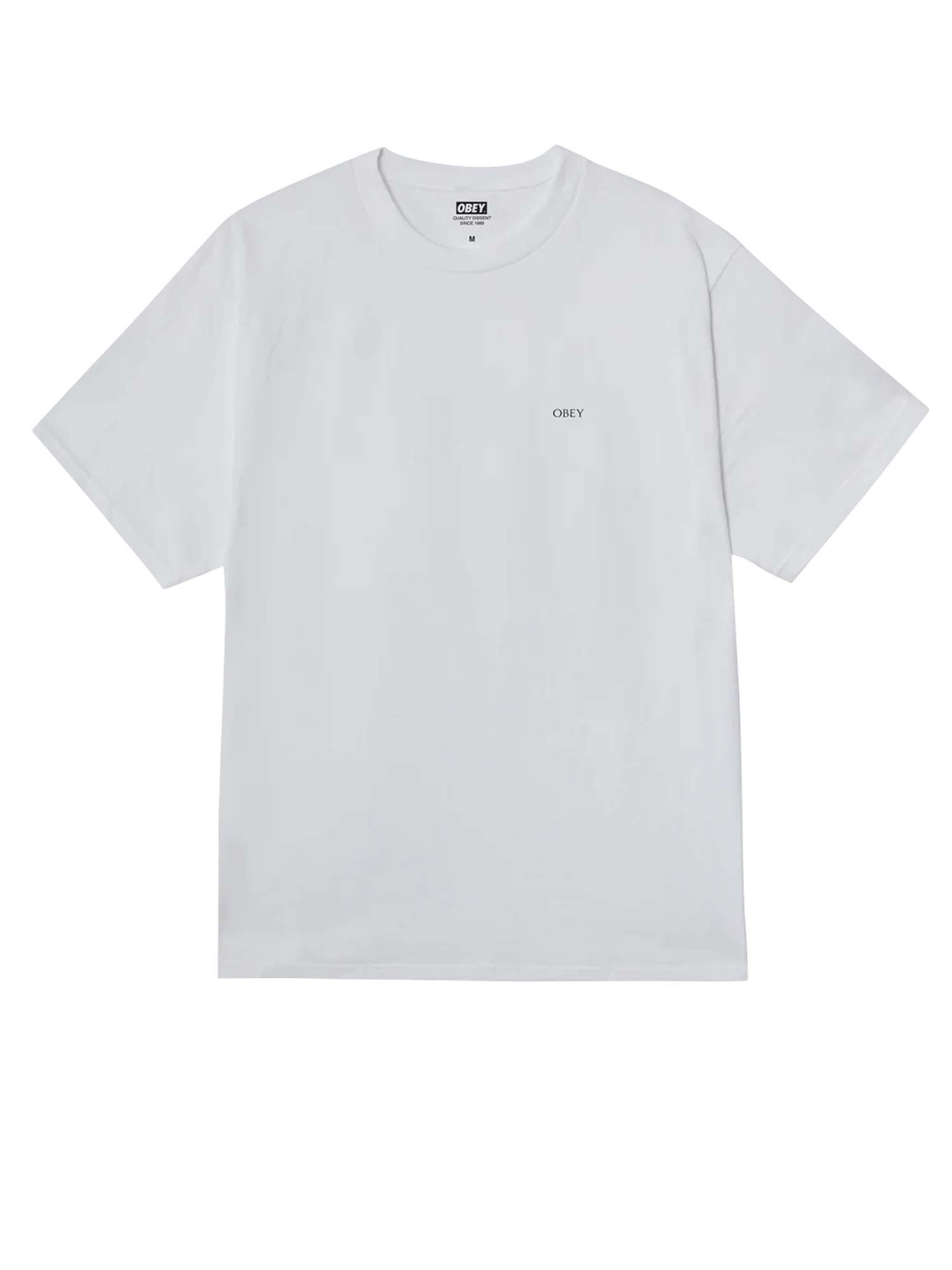 Obey T-Shirt Peace & Justice Statue Classic Bianco