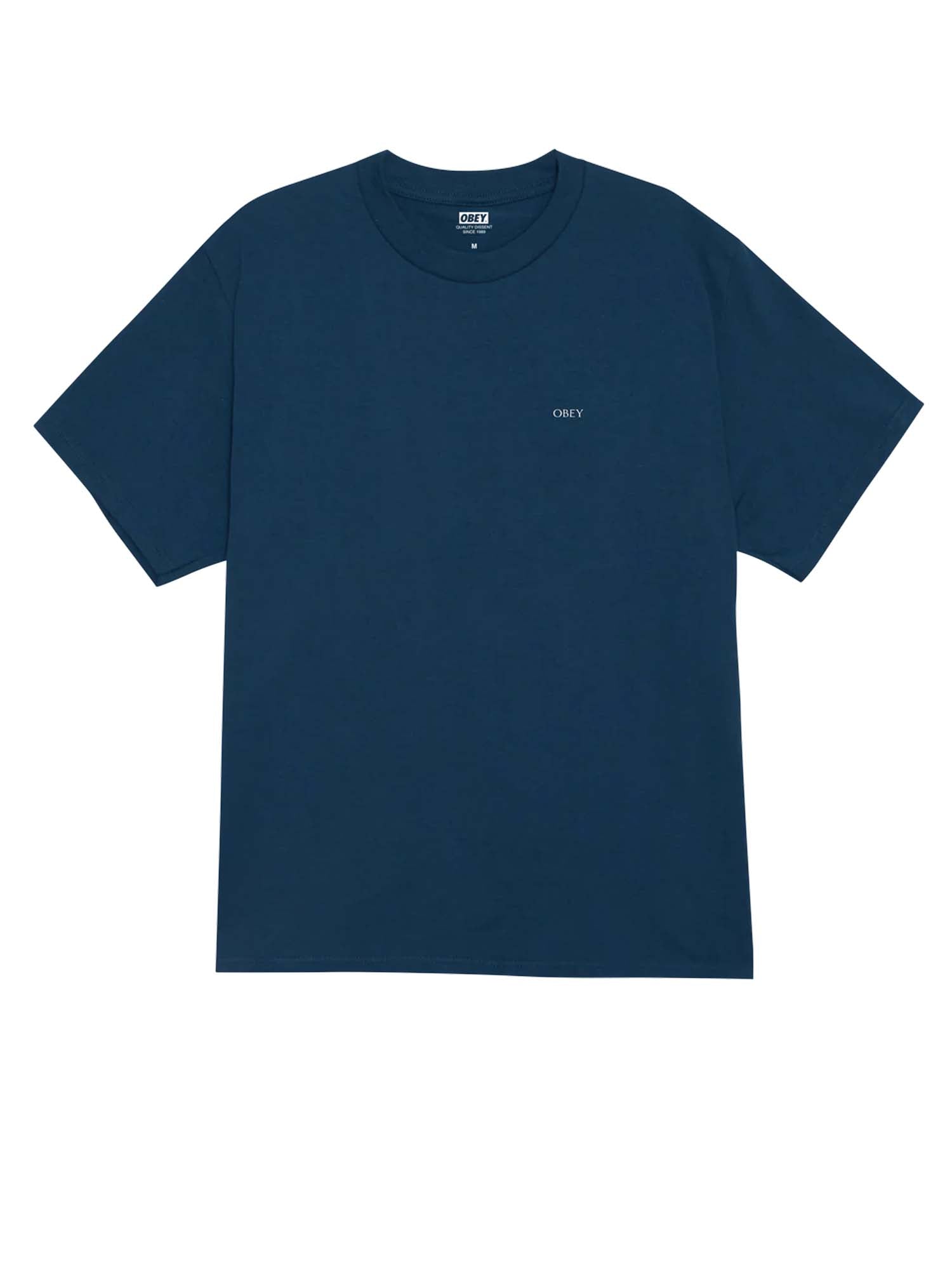 Obey T-Shirt Peace & Justice Statue Classic Blu