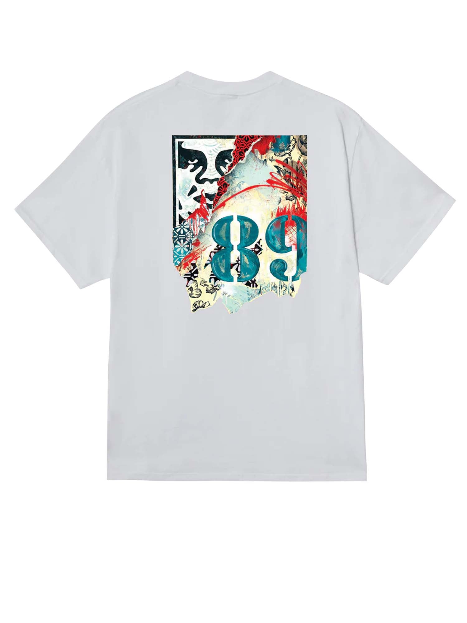 Obey T-Shirt Lisbon Icon Classic Bianco