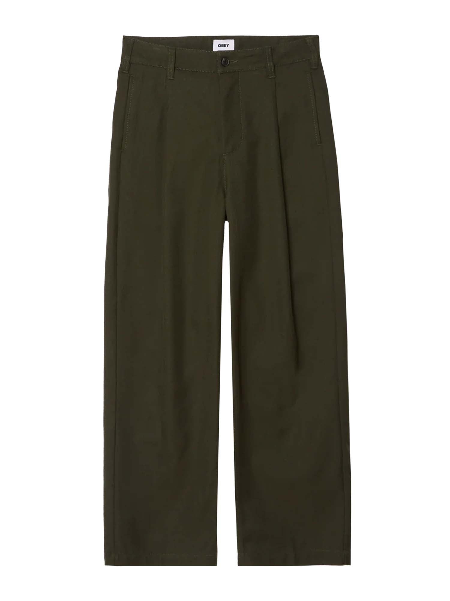 Obey Armel Pleated Pant Verde