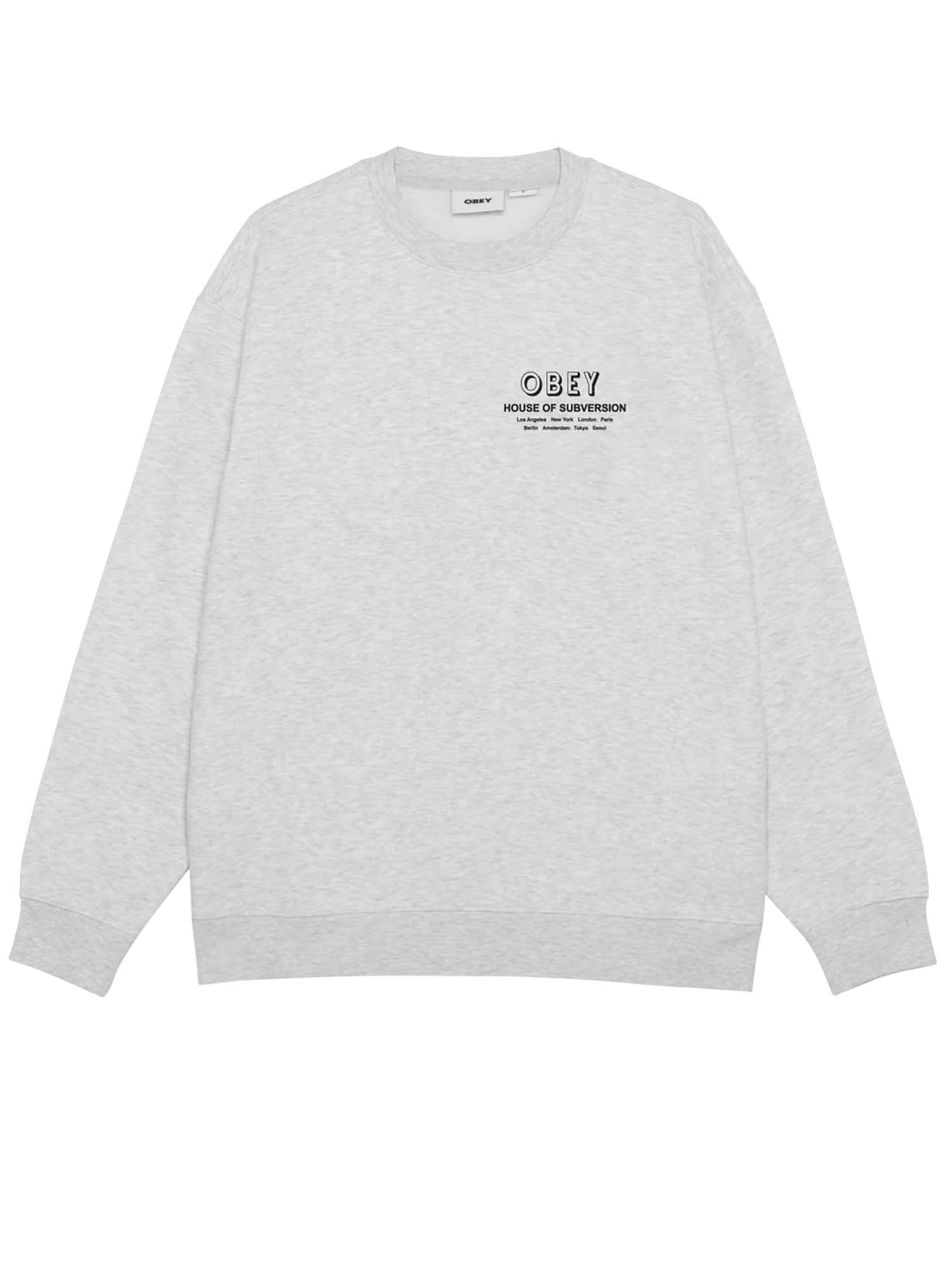 Obey House Of Subversion Premium Crewneck Grigio