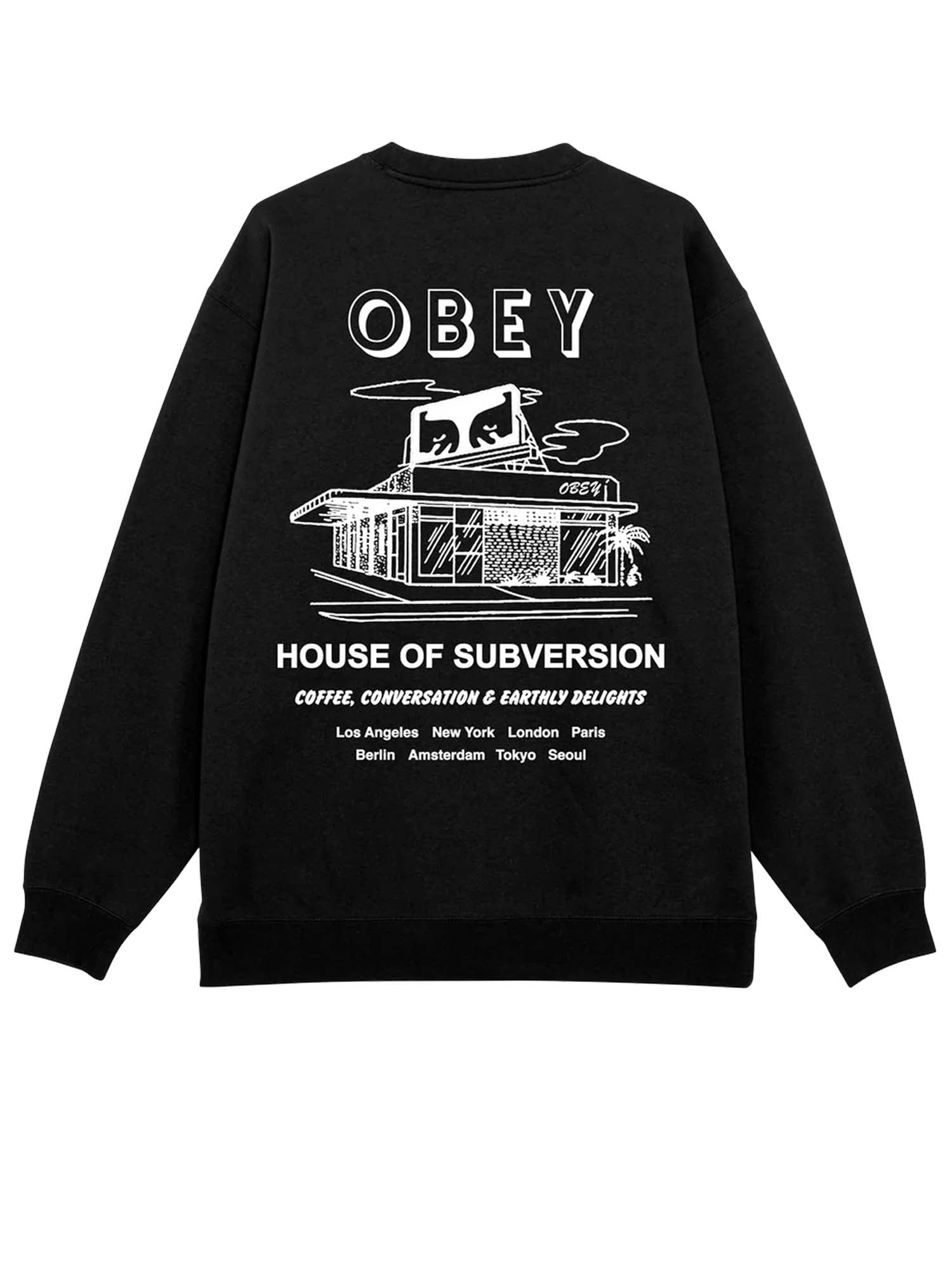 Obey House Of Subversion Premium Crewneck Nero