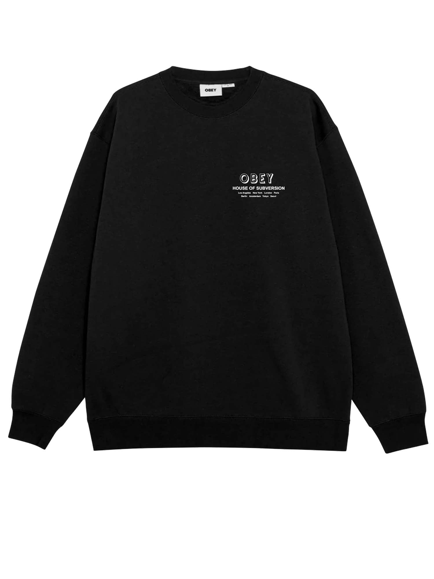 Obey House Of Subversion Premium Crewneck Nero