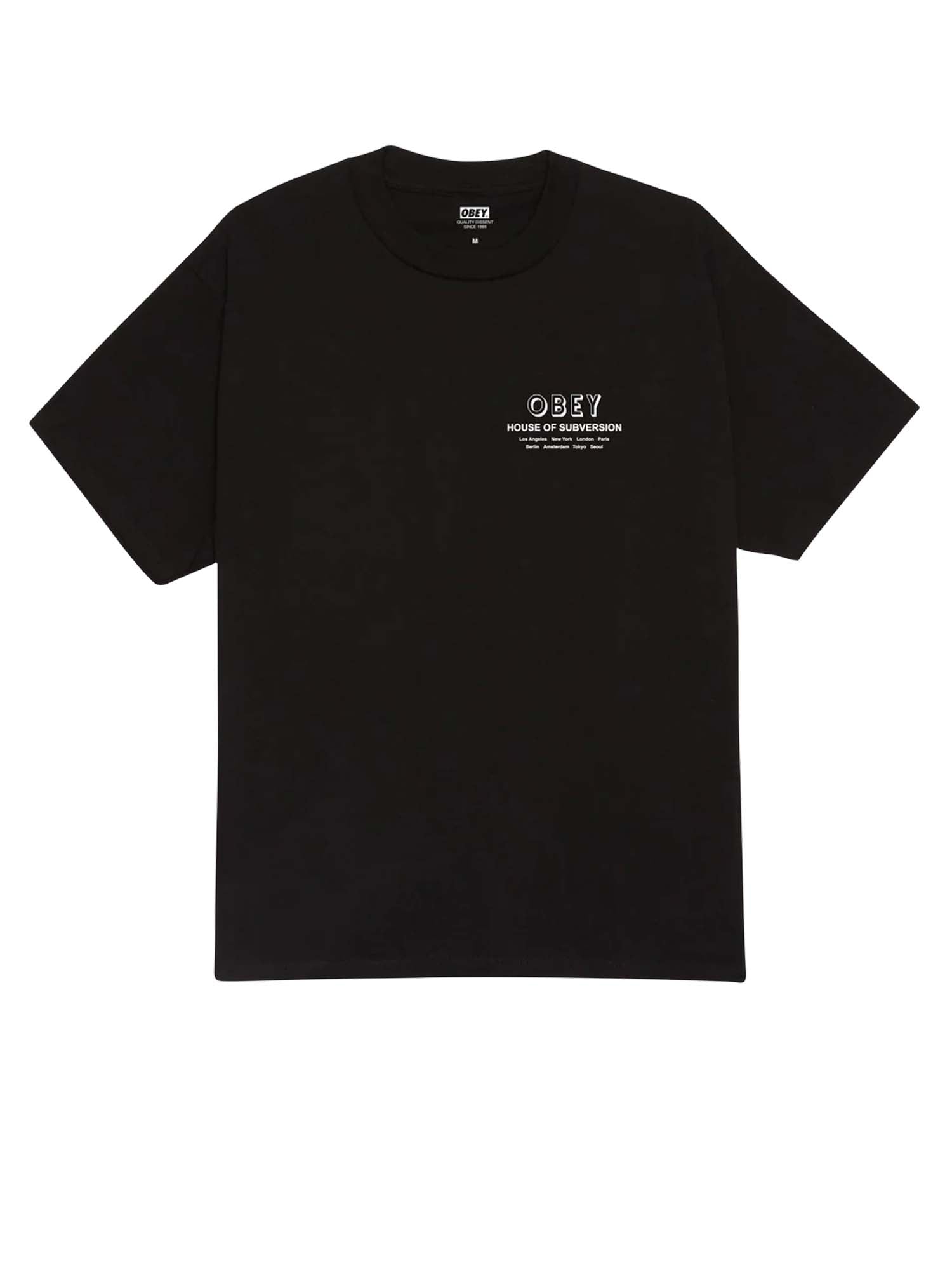 Obey T-Shirt House Of Subversion Classic Nero