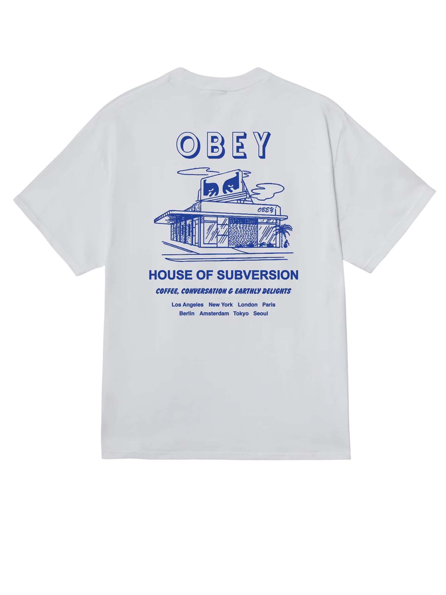 Obey T-Shirt House Of Subversion Classic Bianco