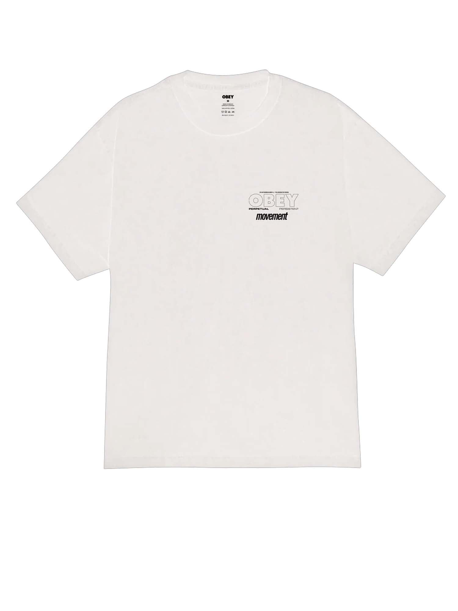 Obey T-Shirt Persistent Movement Pigment Bianco