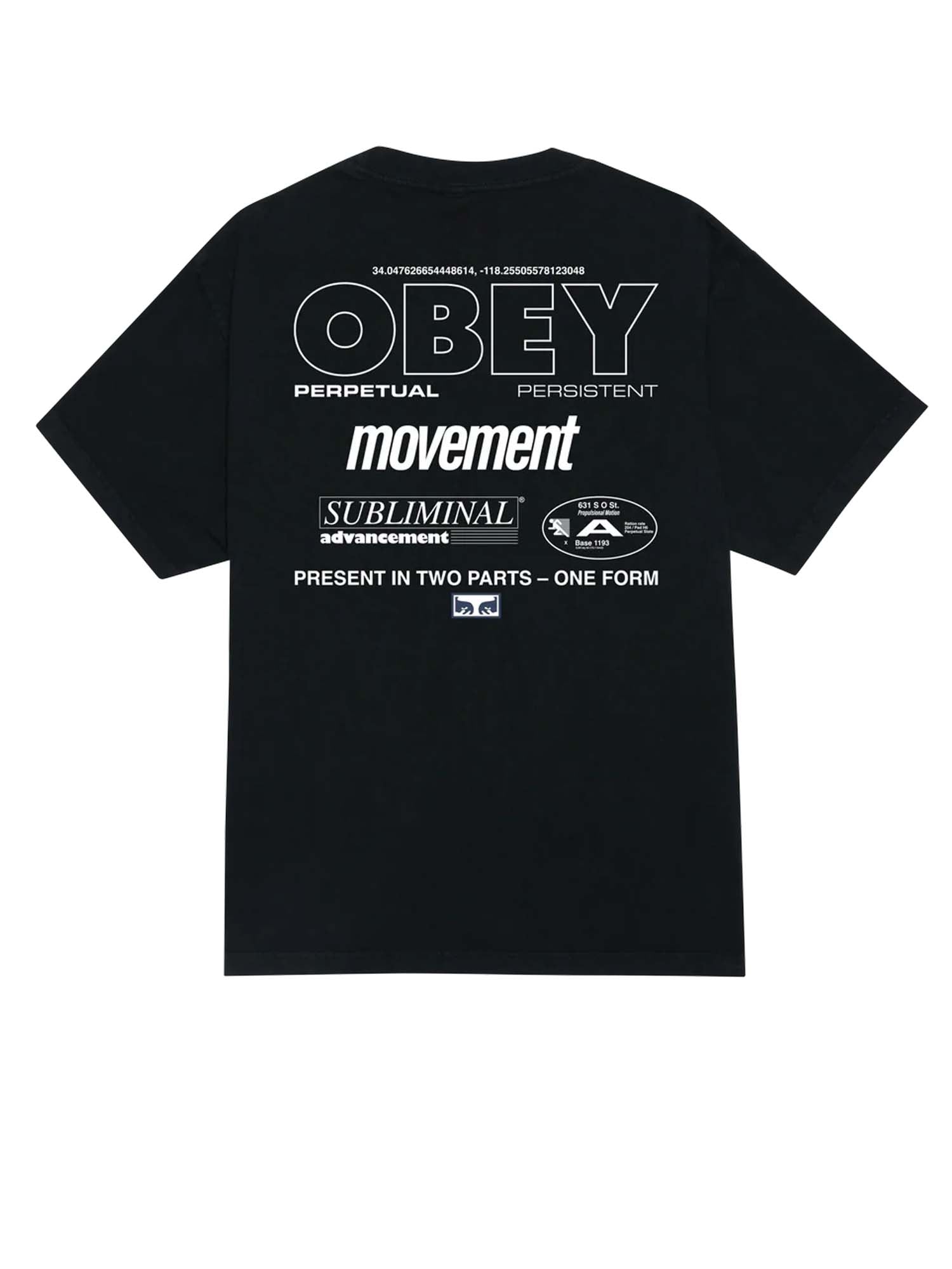 Obey T-Shirt Persistent Movement Pigment Grigio