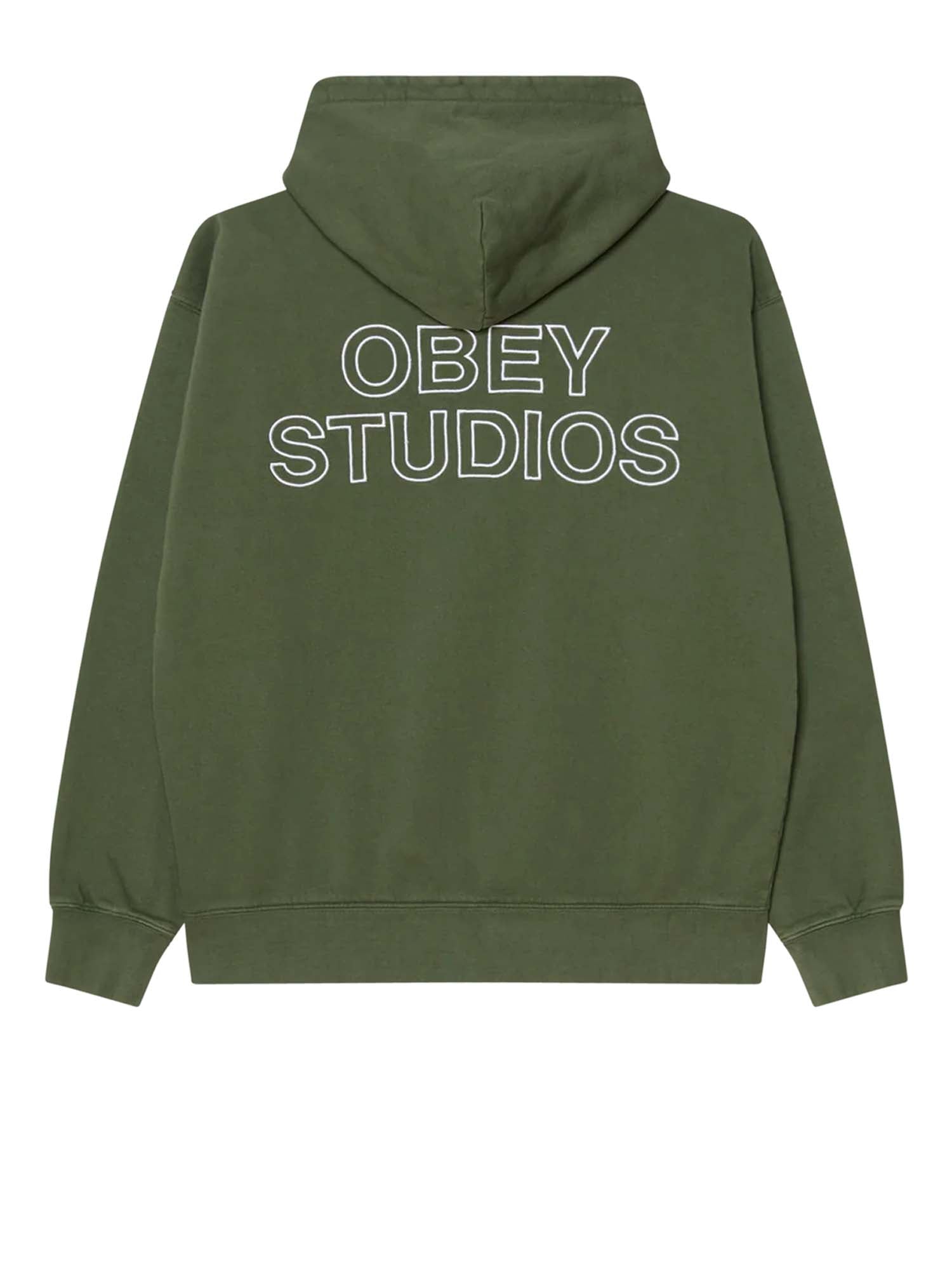 Obey Obey Studios Faded Pullover Verde