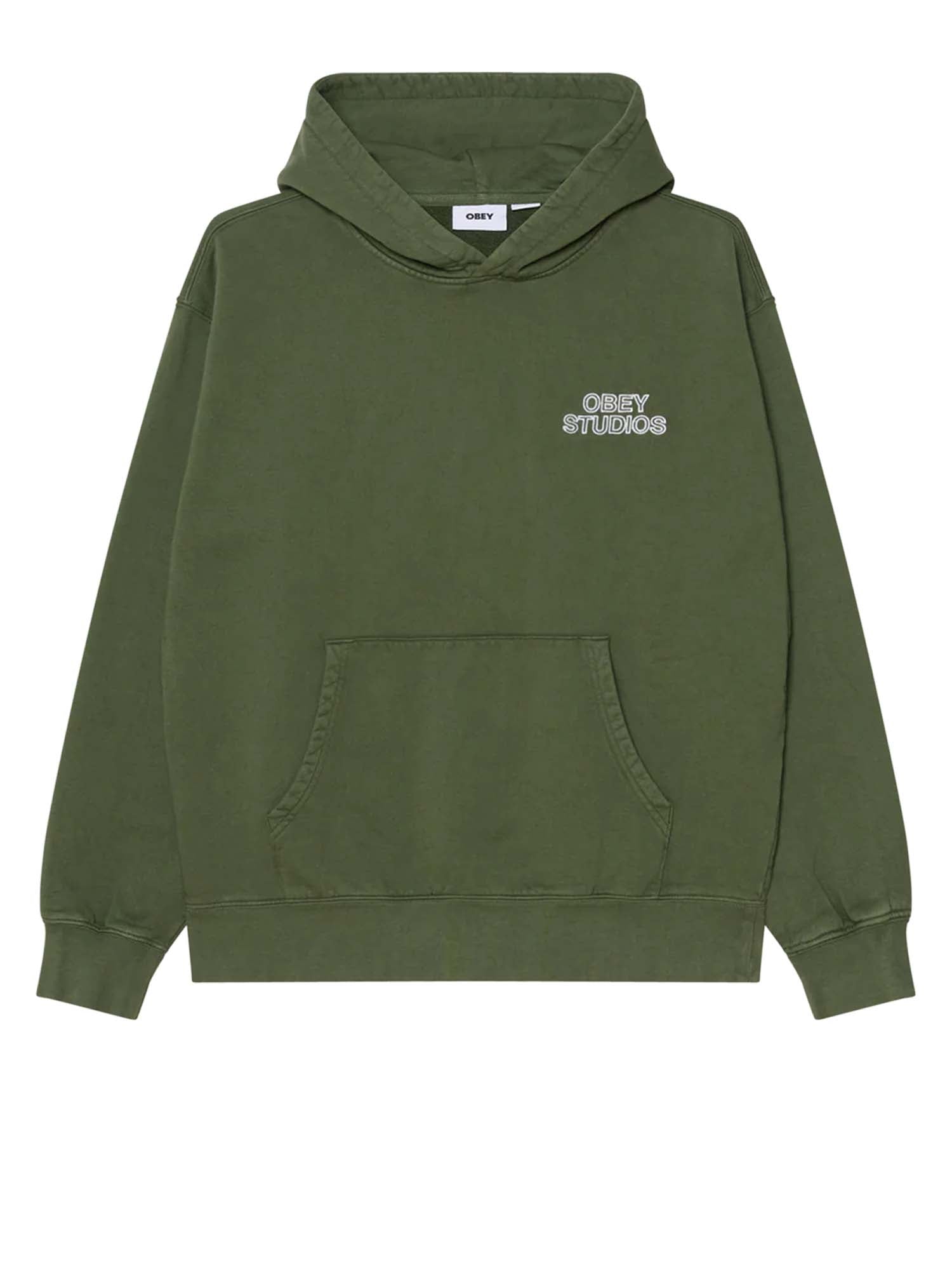 Obey Obey Studios Faded Pullover Verde
