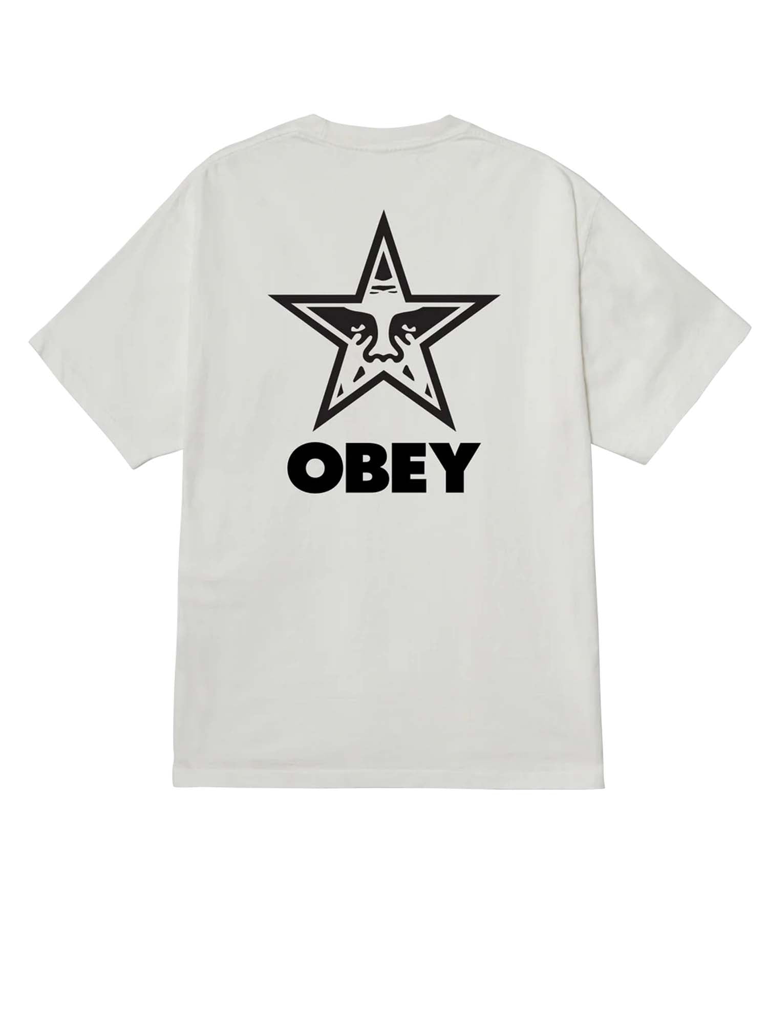 Obey T-Shirt Obey Bold Star Pigment Bianco