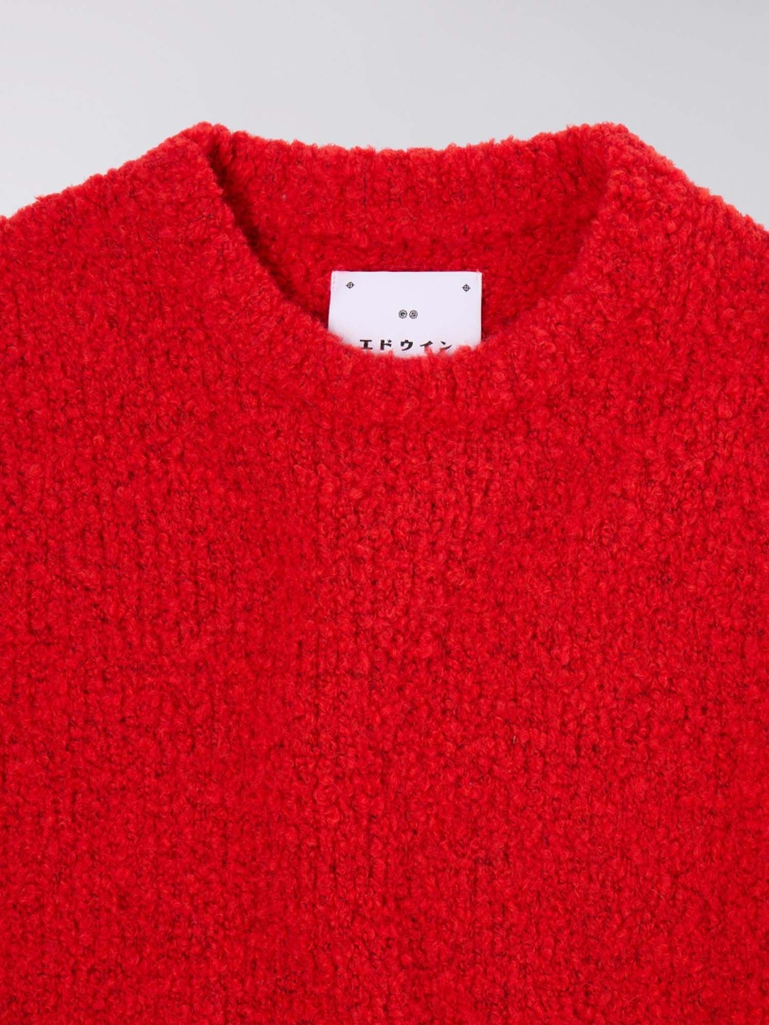 Edwin Dun Textured Sweater Rosso