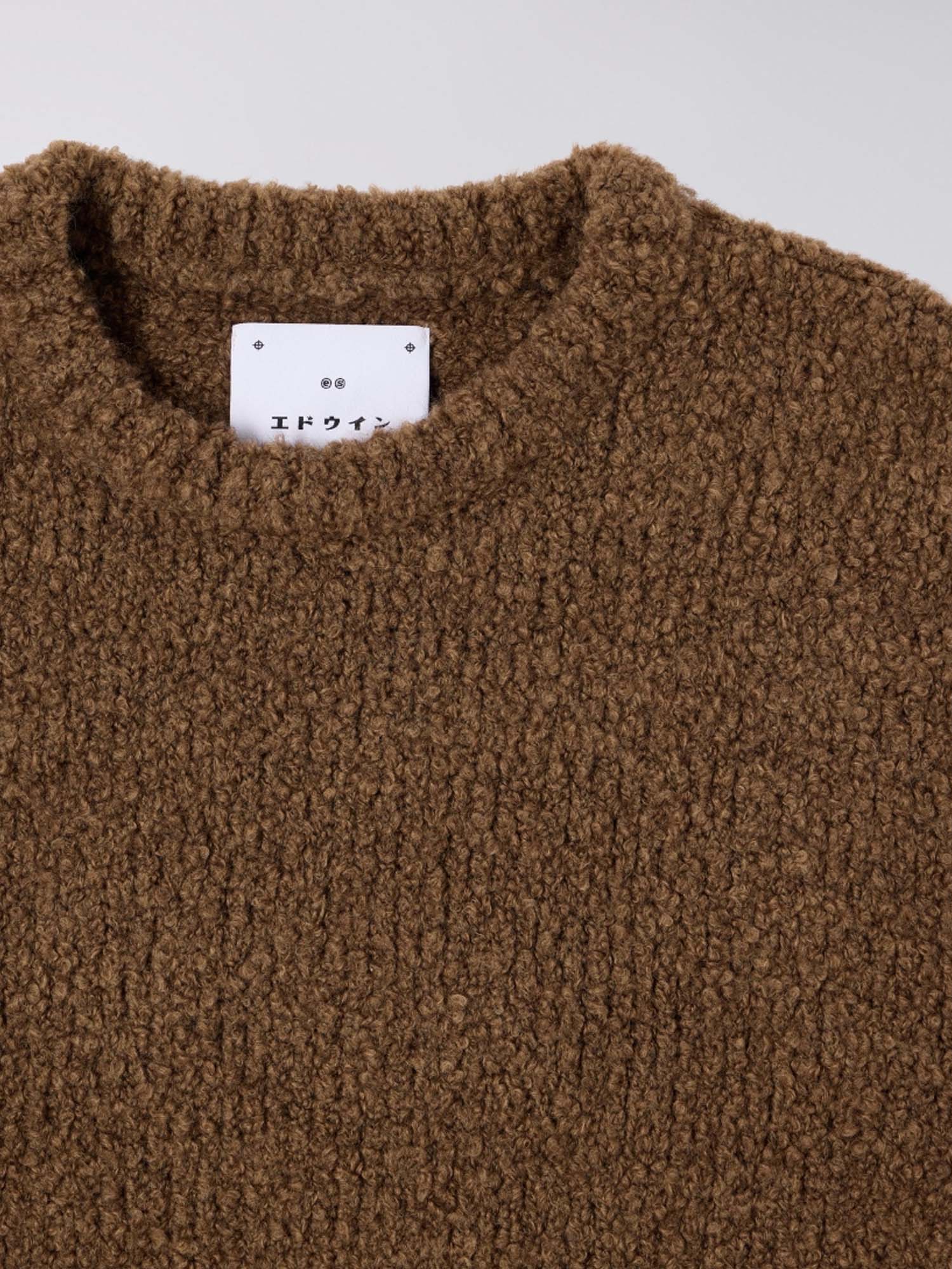 Edwin Dun Textured Sweater Marrone