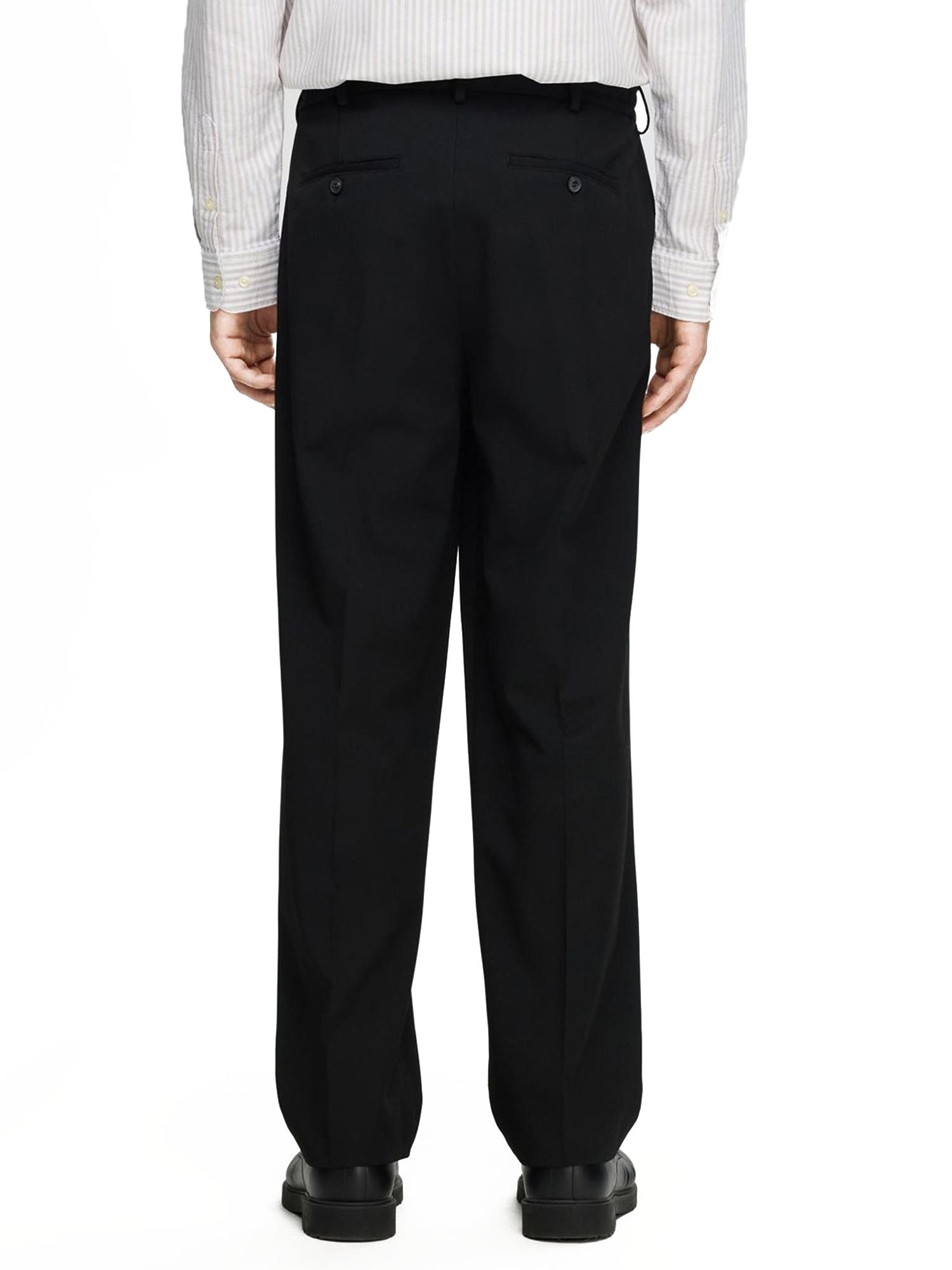 Selected Slh220 Loose Finn Flex Pantalone Nero