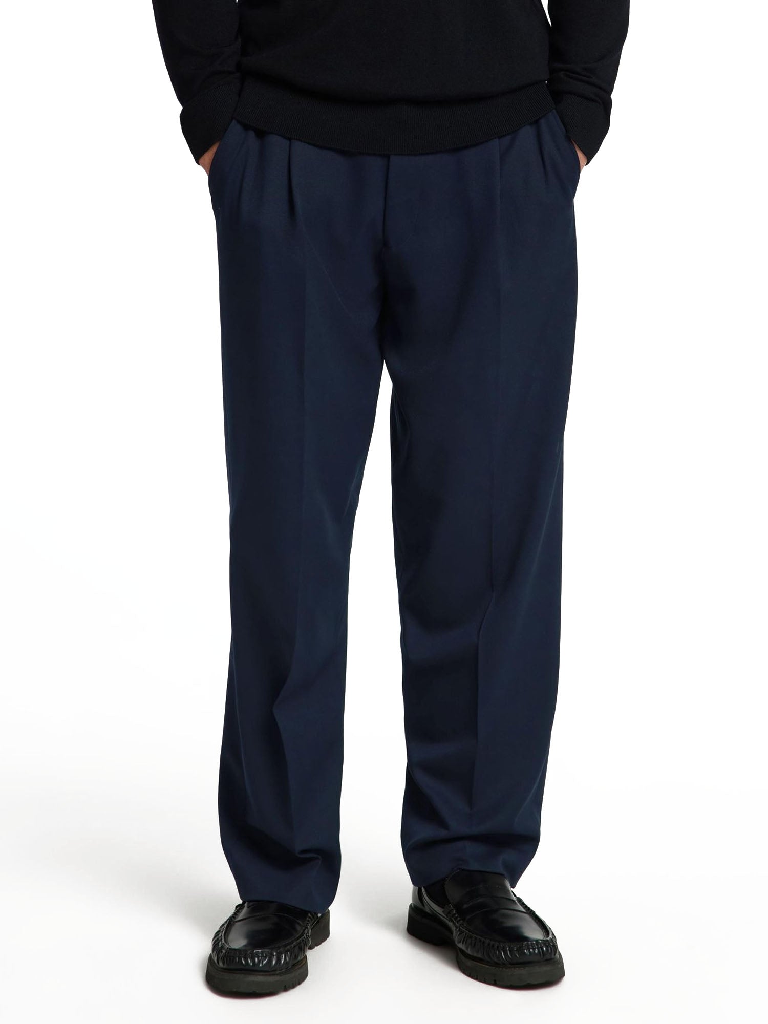 Selected Slh220 Loose Finn Flex Pantalone Blu