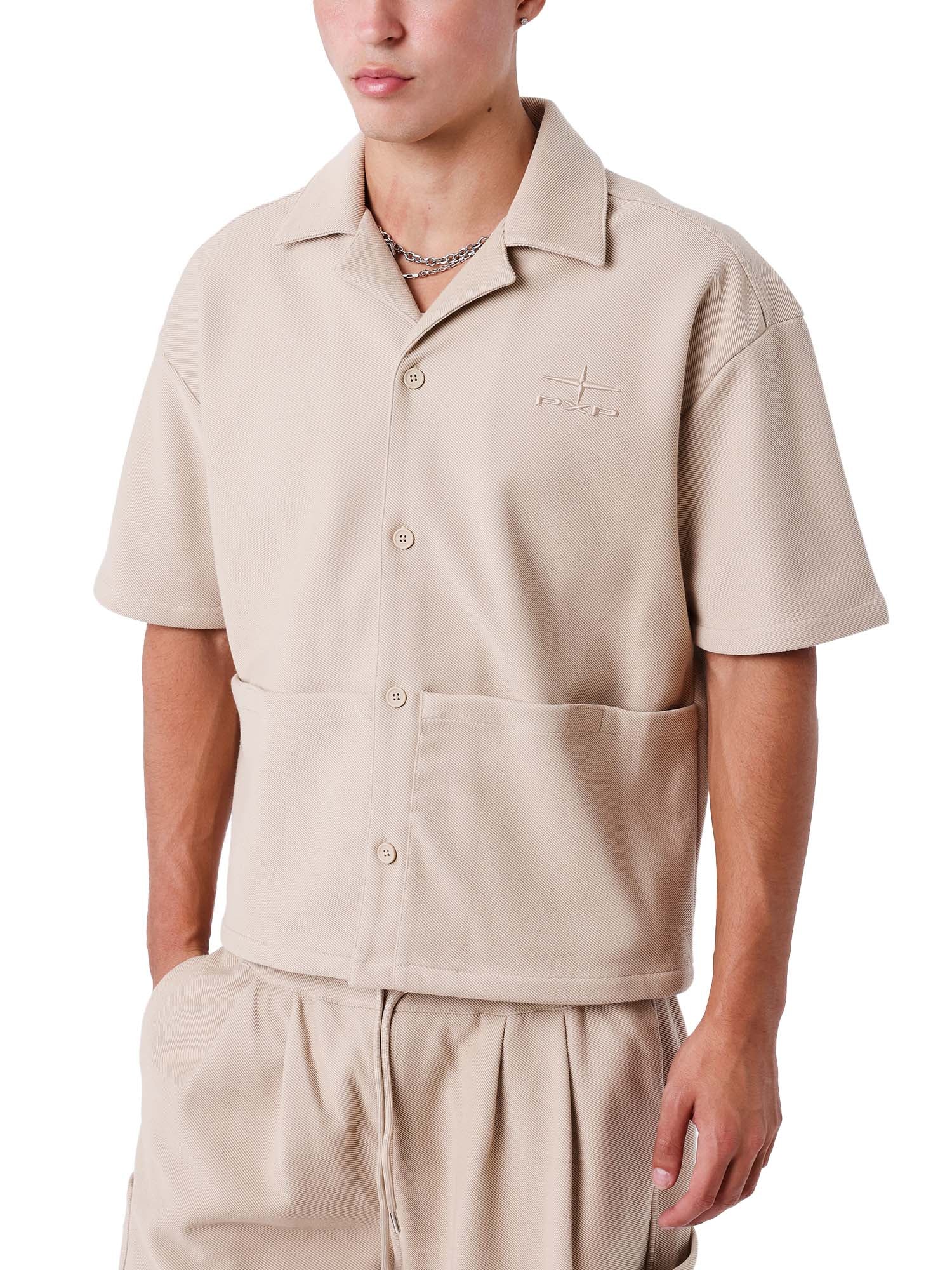 Project X Paris Camicia boxy a manica corta Beige