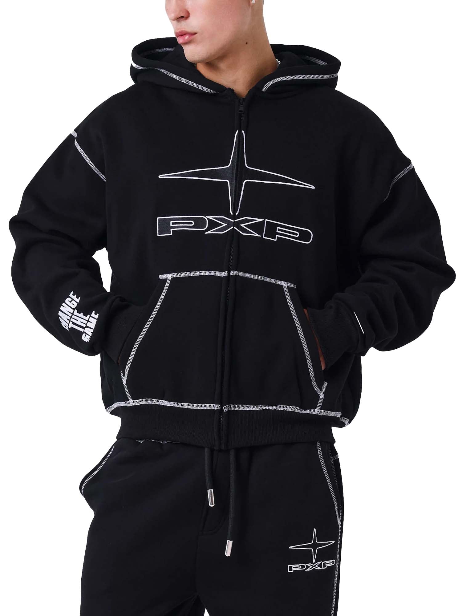 Project X Paris Sweat à Capuche zippé Uk Drip Nero