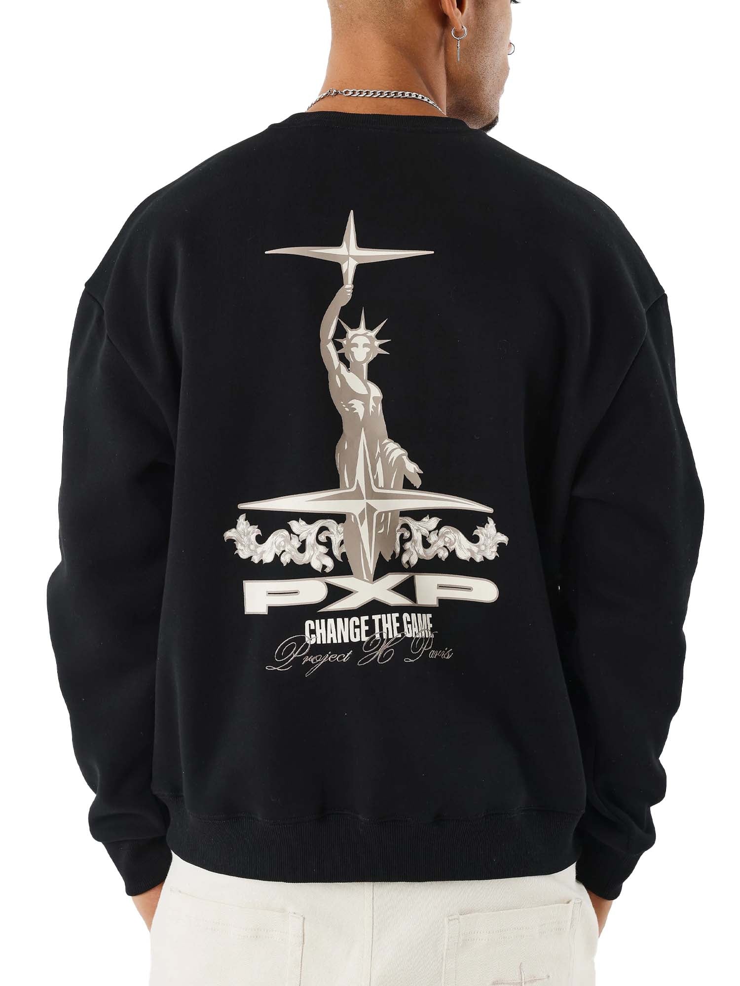 Project X Paris Sweat col rond Déité Nero