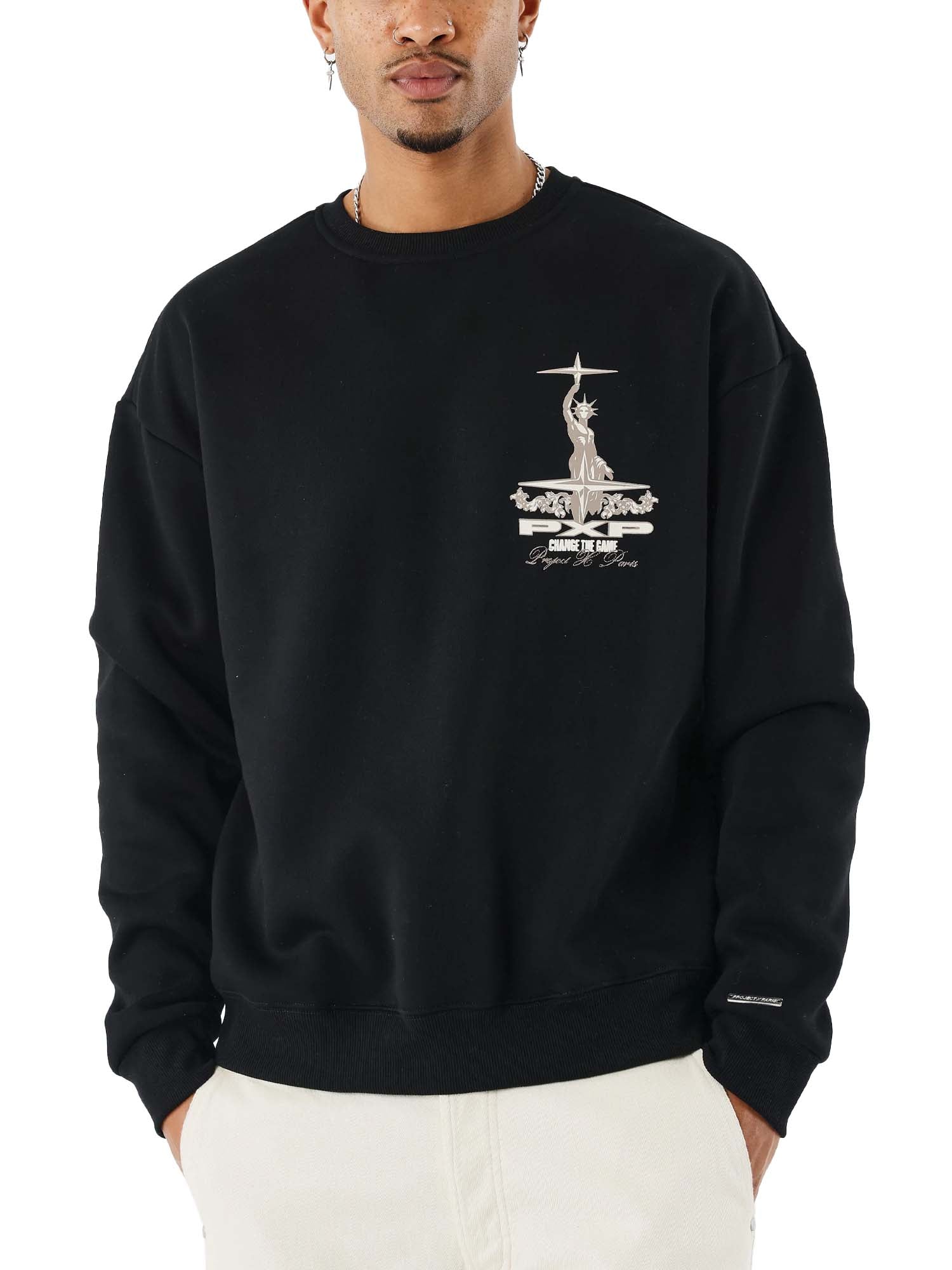 Project X Paris Sweat col rond Déité Nero