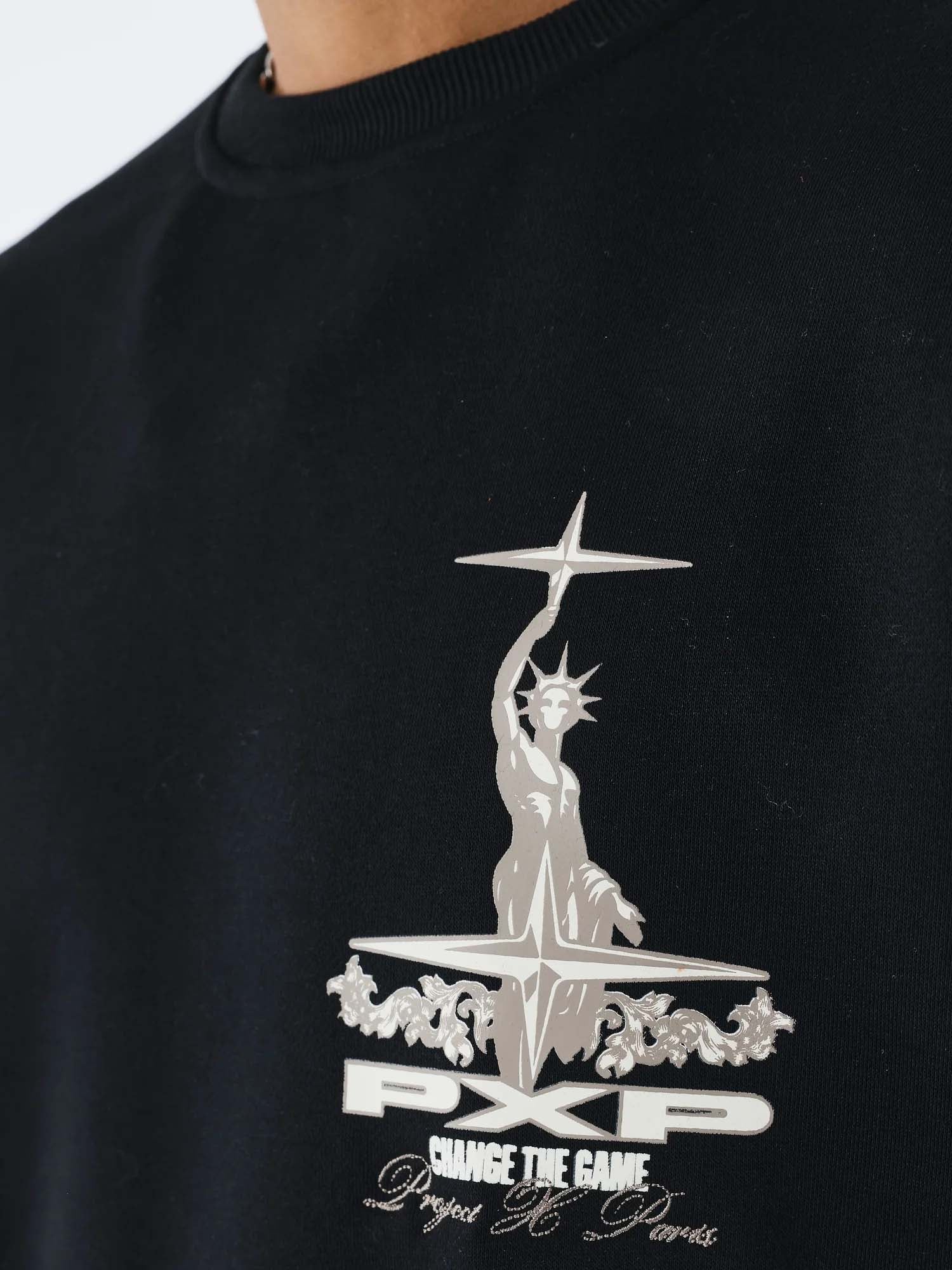 Project X Paris Sweat col rond Déité Nero
