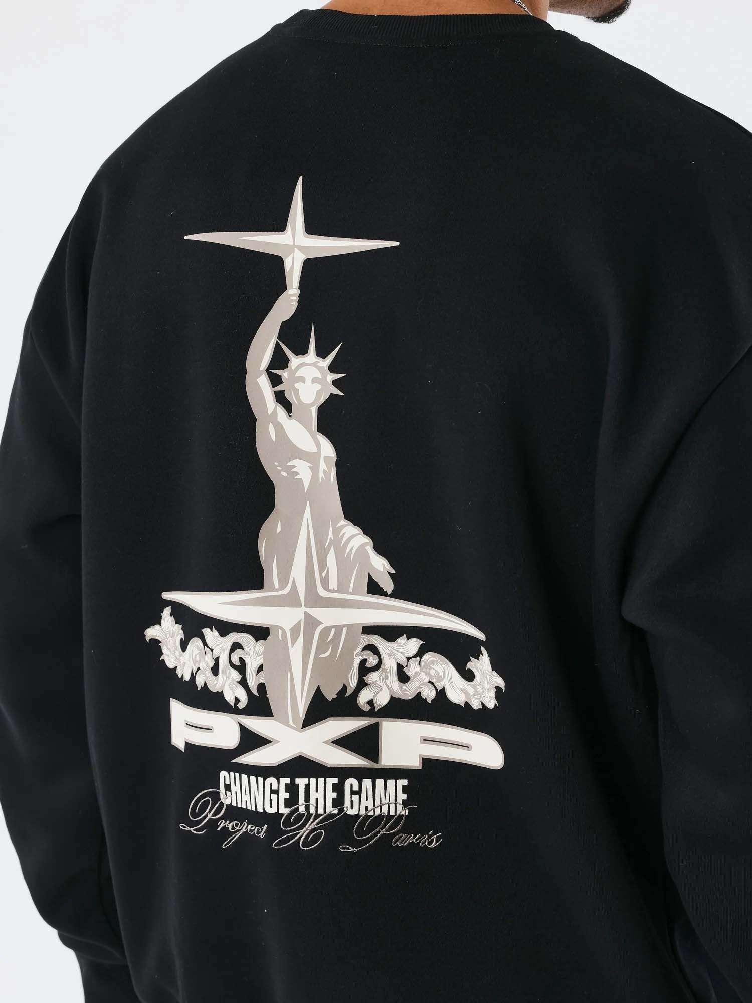 Project X Paris Sweat col rond Déité Nero