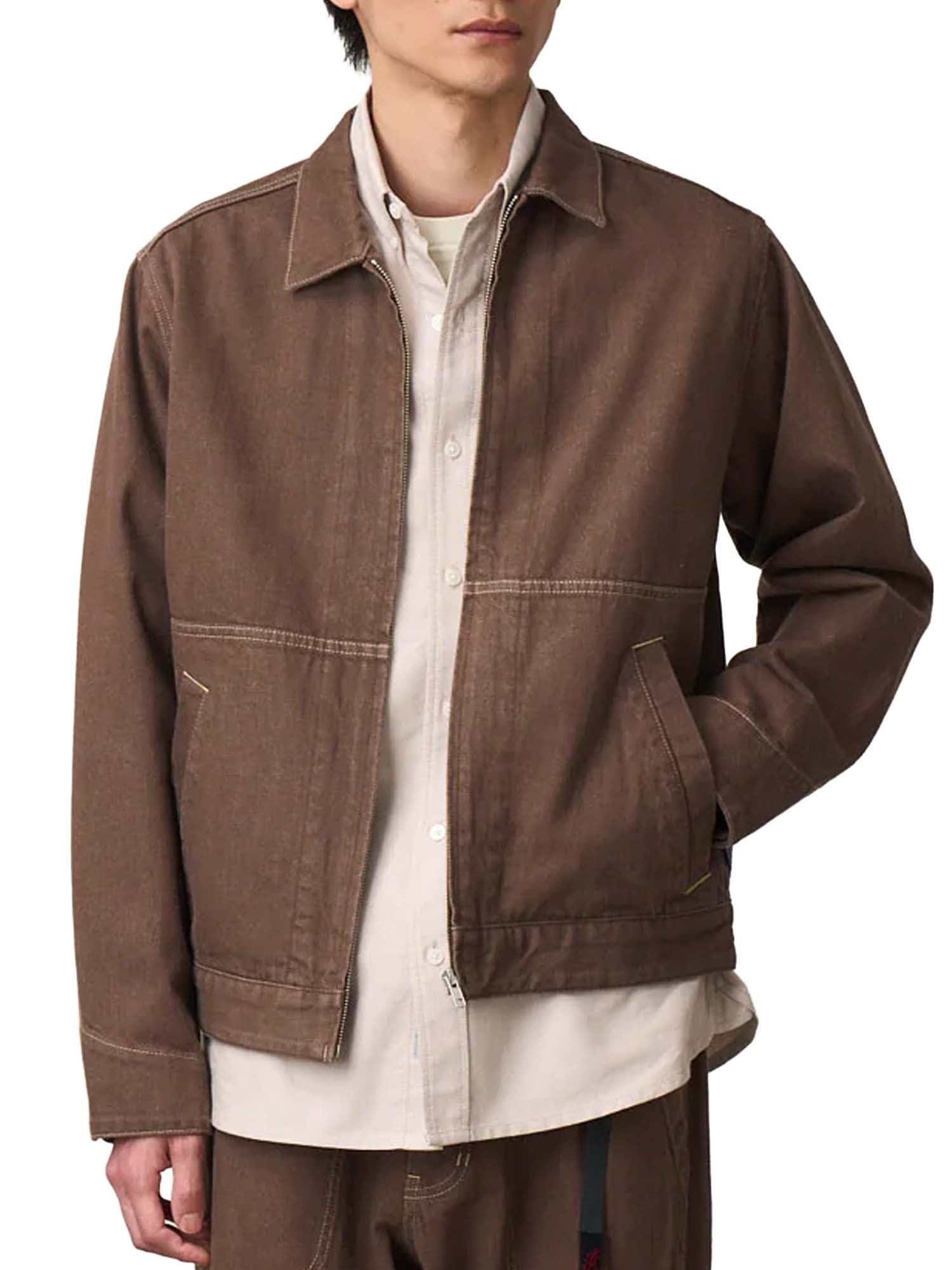 Gramicci Giacca Japanese Slub Denim Marrone