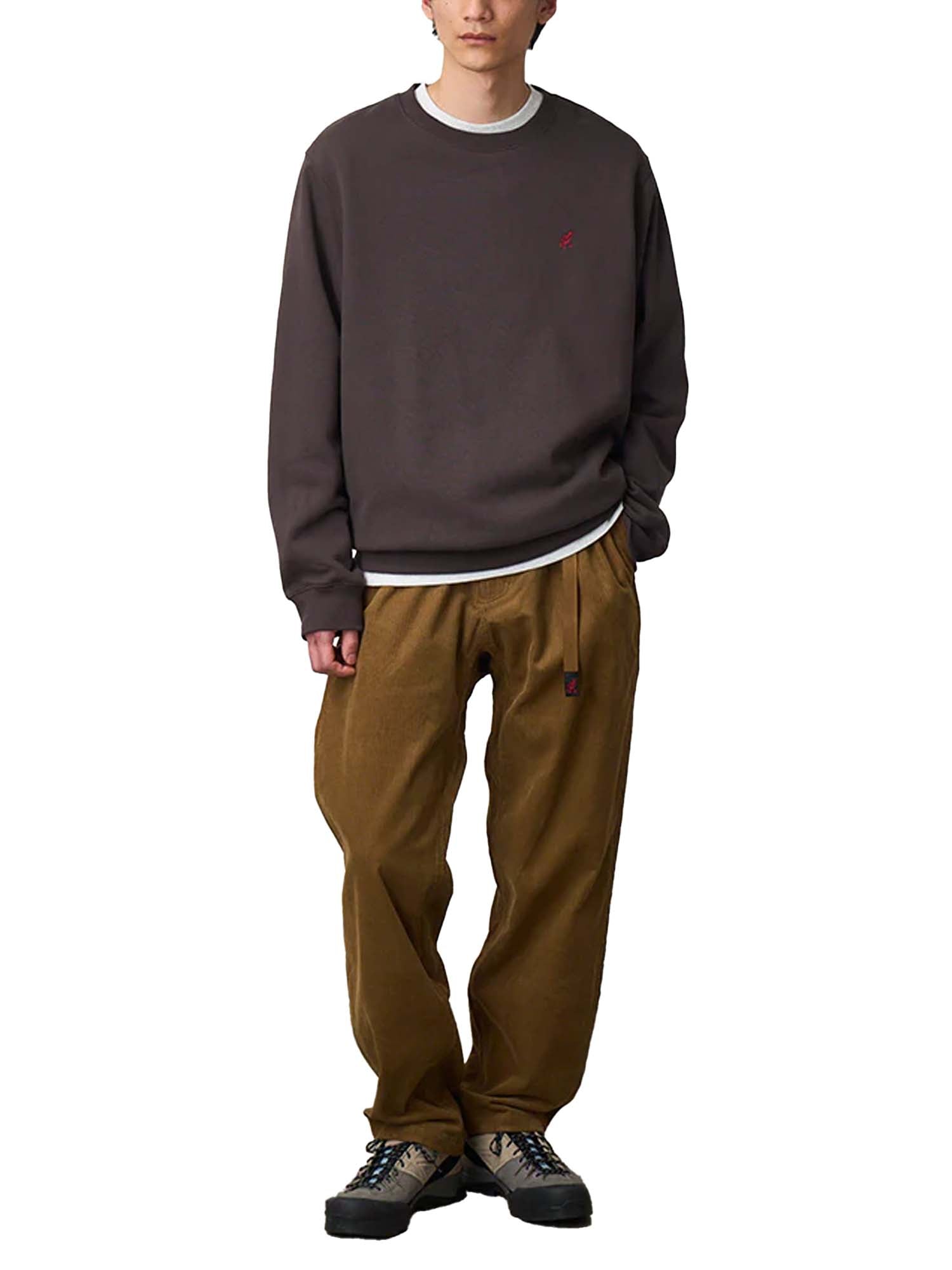 Gramicci Felpa One Point Crew Marrone