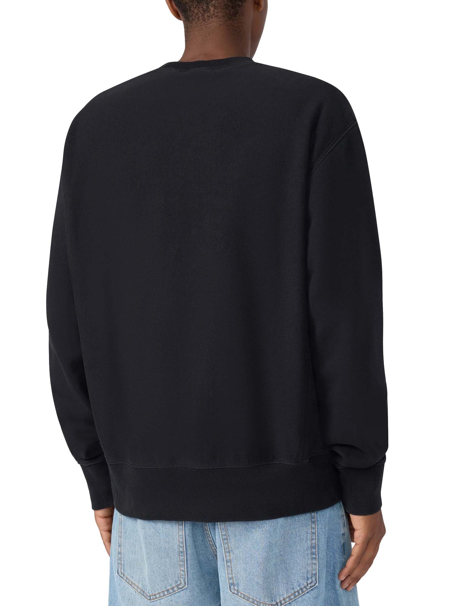 Champion Felpa Girocollo Reverse Weave da Uomo Nero