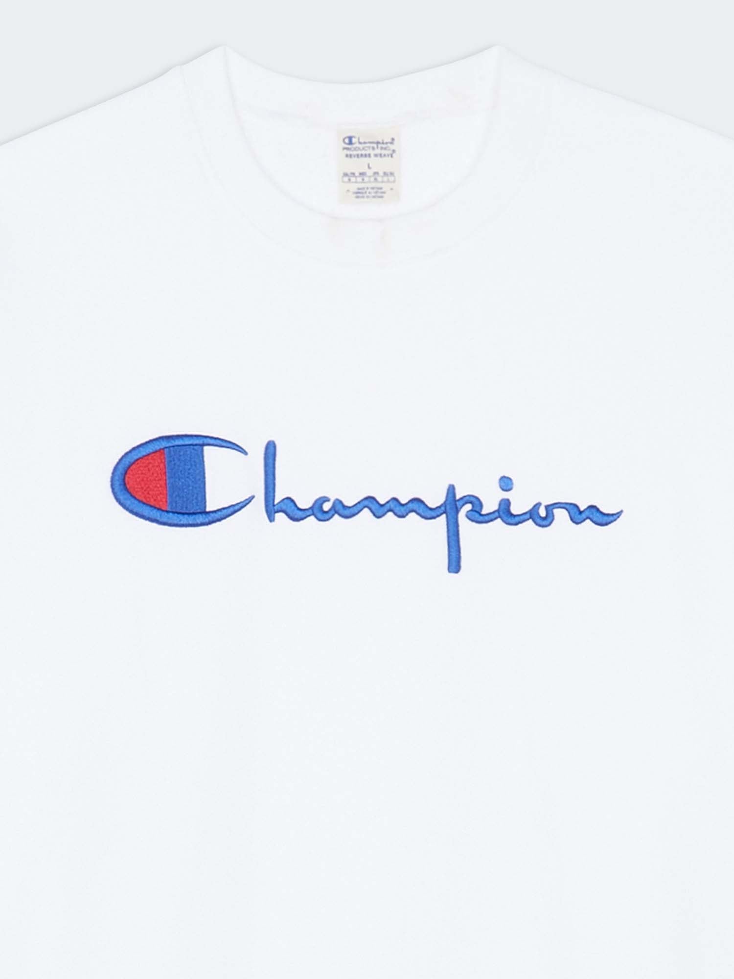 Champion Felpa Girocollo Reverse Weave da Uomo Bianco