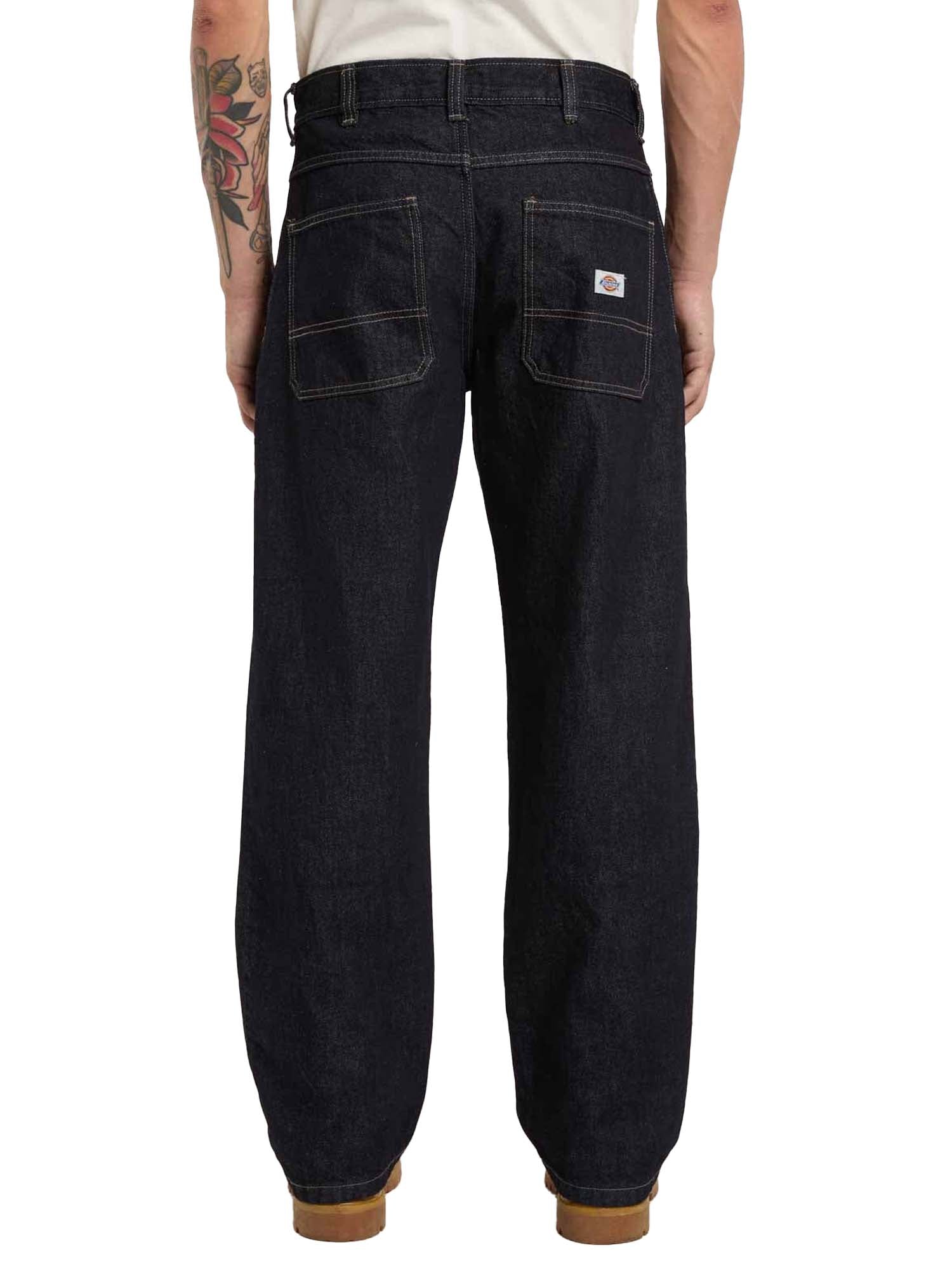 Dickies Jeans relaxed double knee Trucker Blu