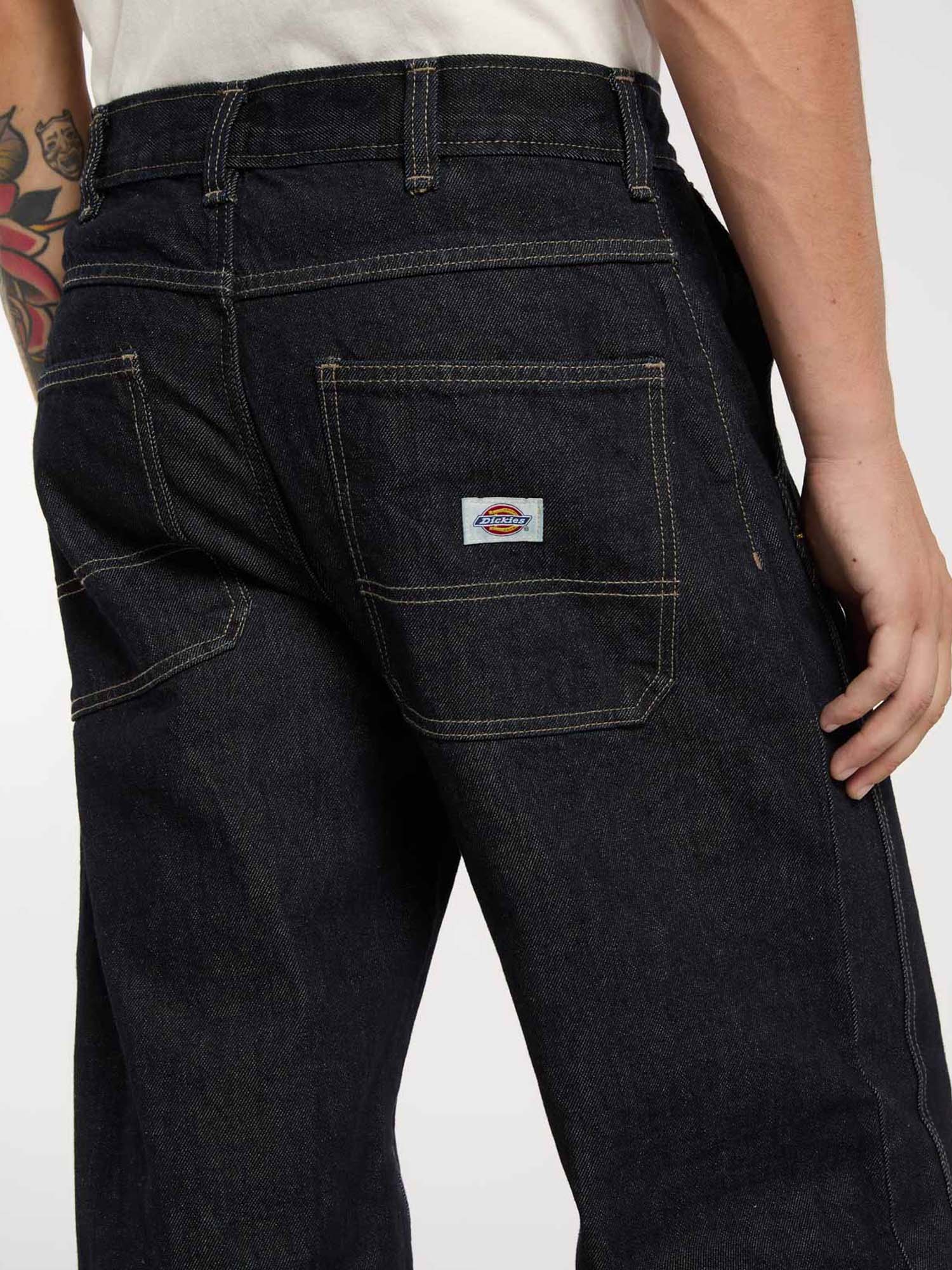Dickies Jeans relaxed double knee Trucker Blu