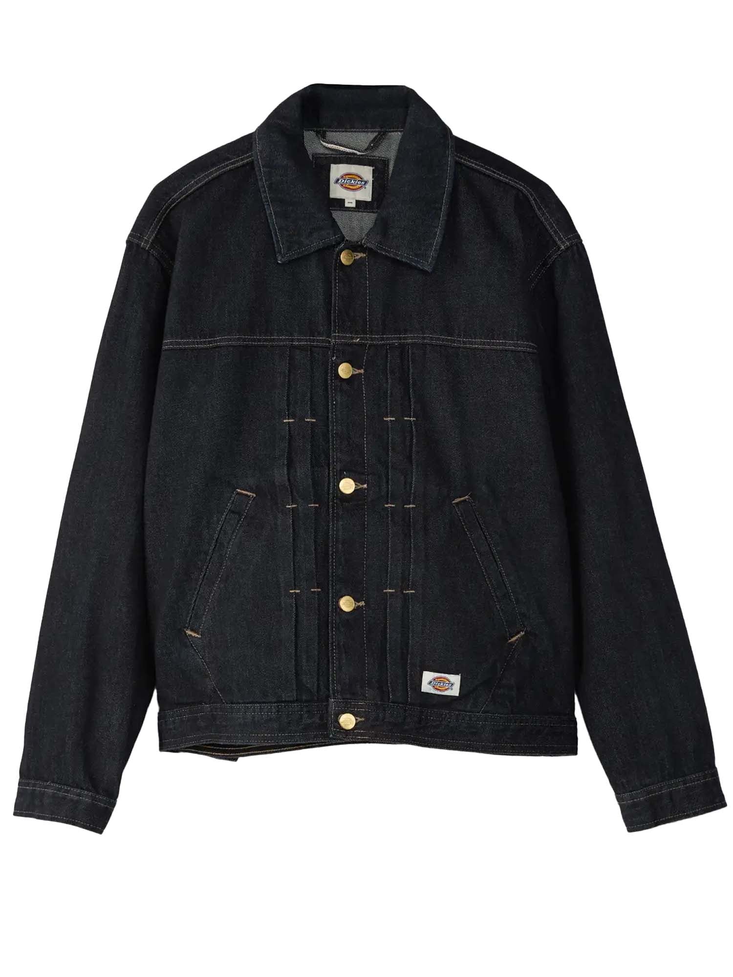 Dickies Giacca trucker in denim con pieghe Blu