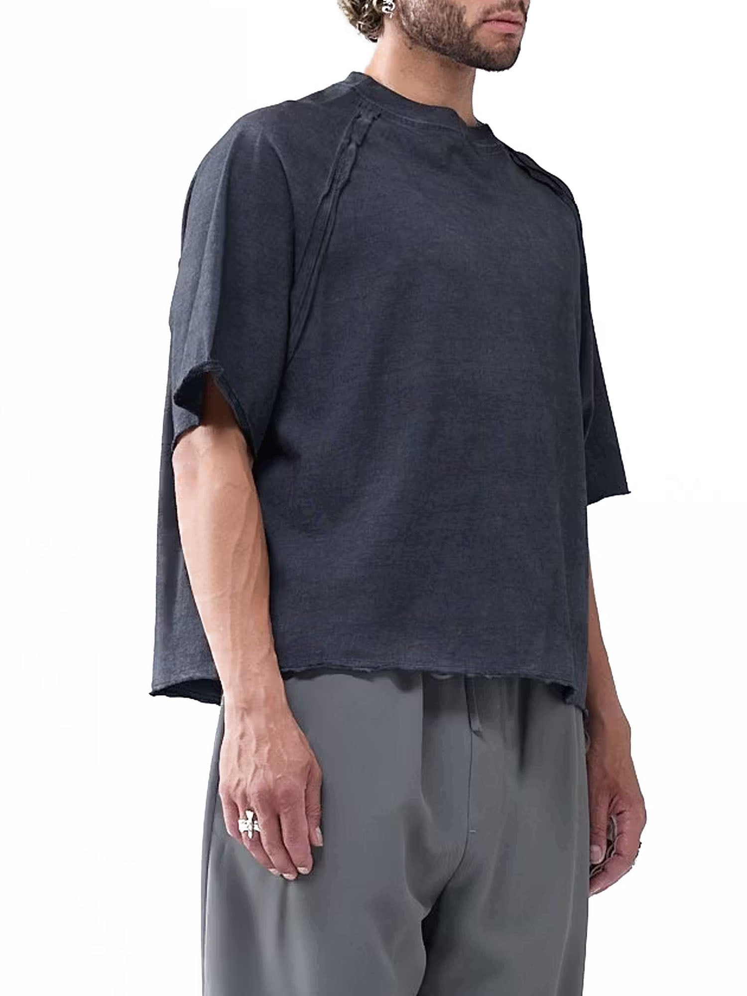 New Amsterdam Surf Association Raw Edge T-shirt Unisex Nero