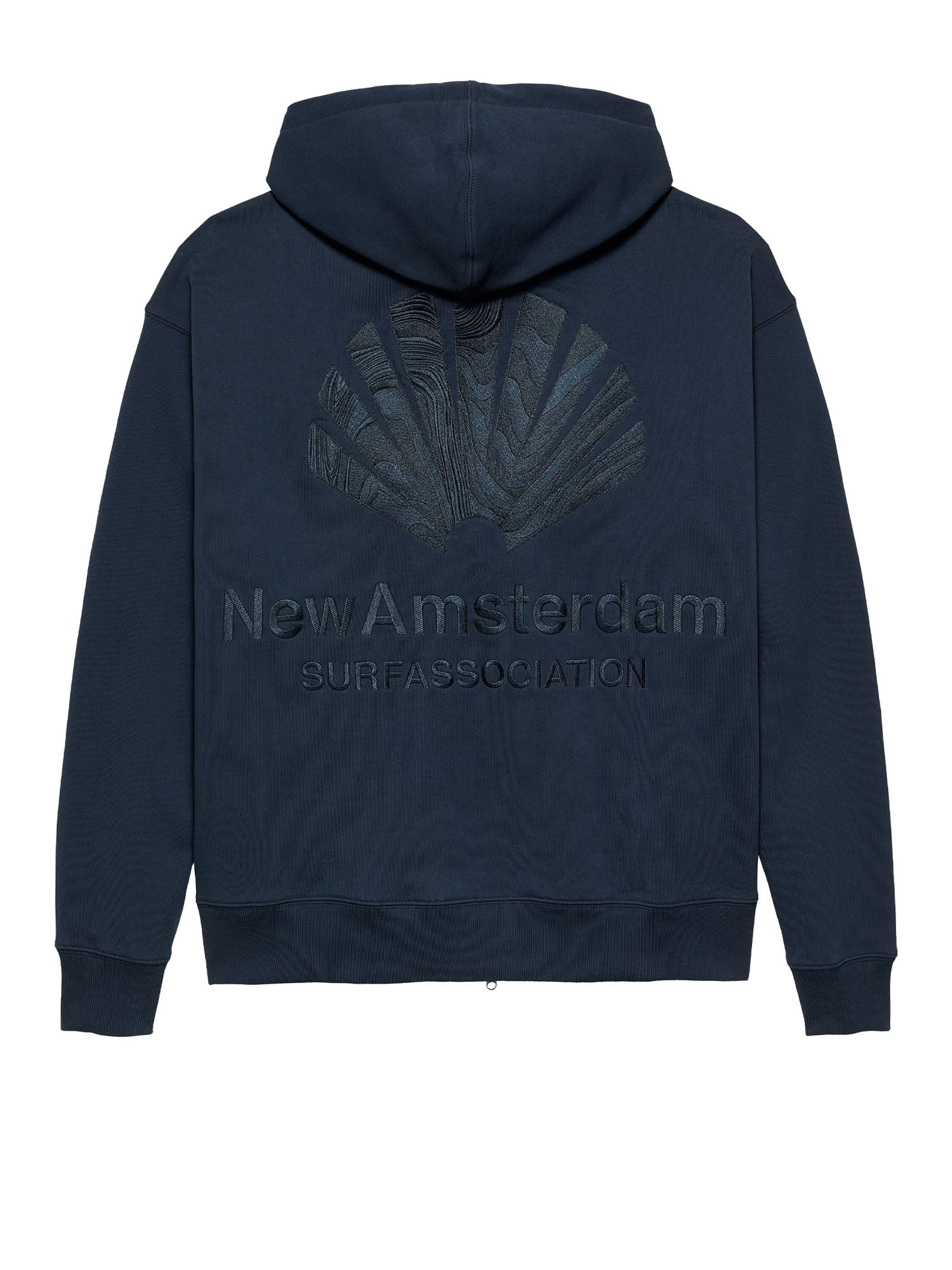 New Amsterdam Surf Association Logo Hoodie Zip Up Unisex Blu